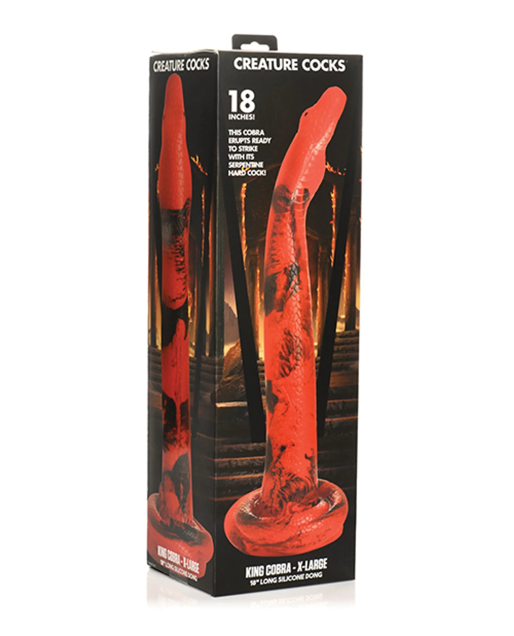 King Cobra XL Silicone Dong - 12" Insertable Length