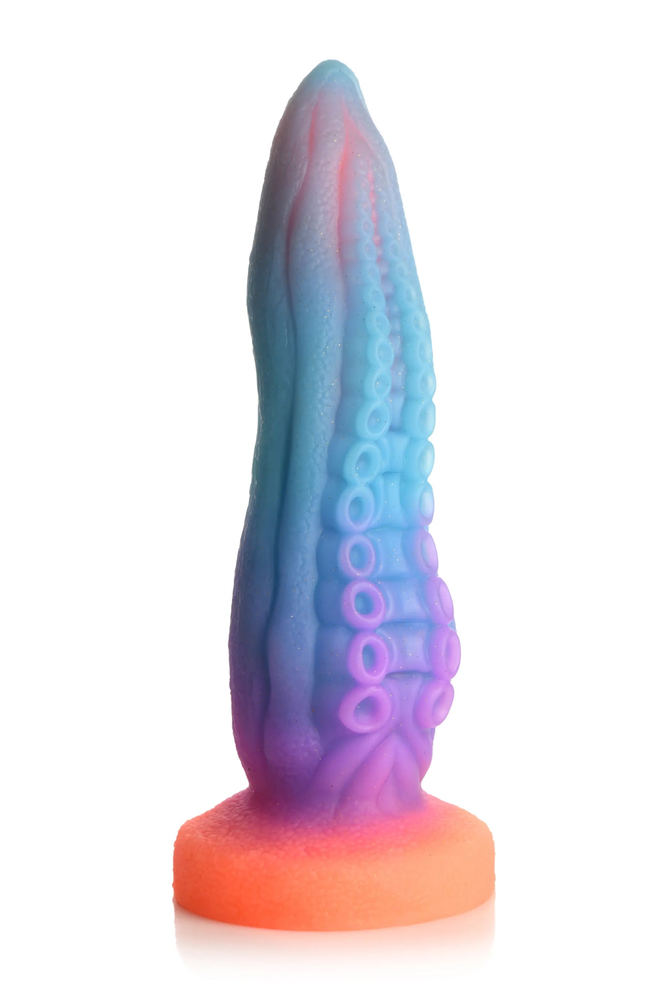 Tenta-Cock Glow In The Dark Silicone Dildo - 8.3" Insertable Length