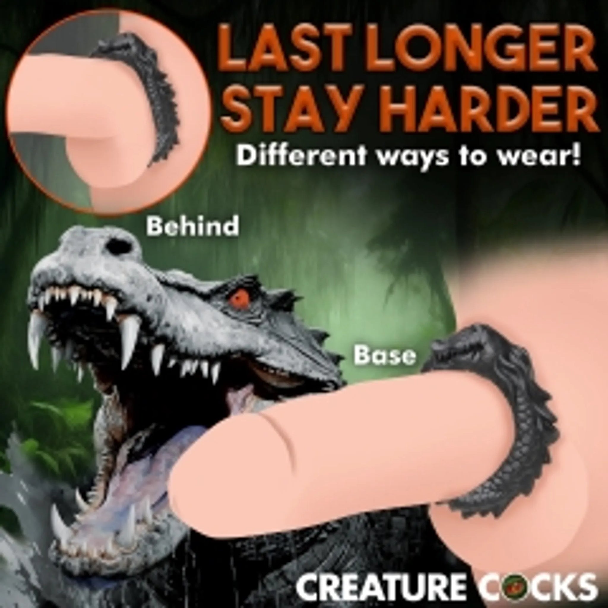 CREATURE COCKS BLACK CAIMAN COCK RING