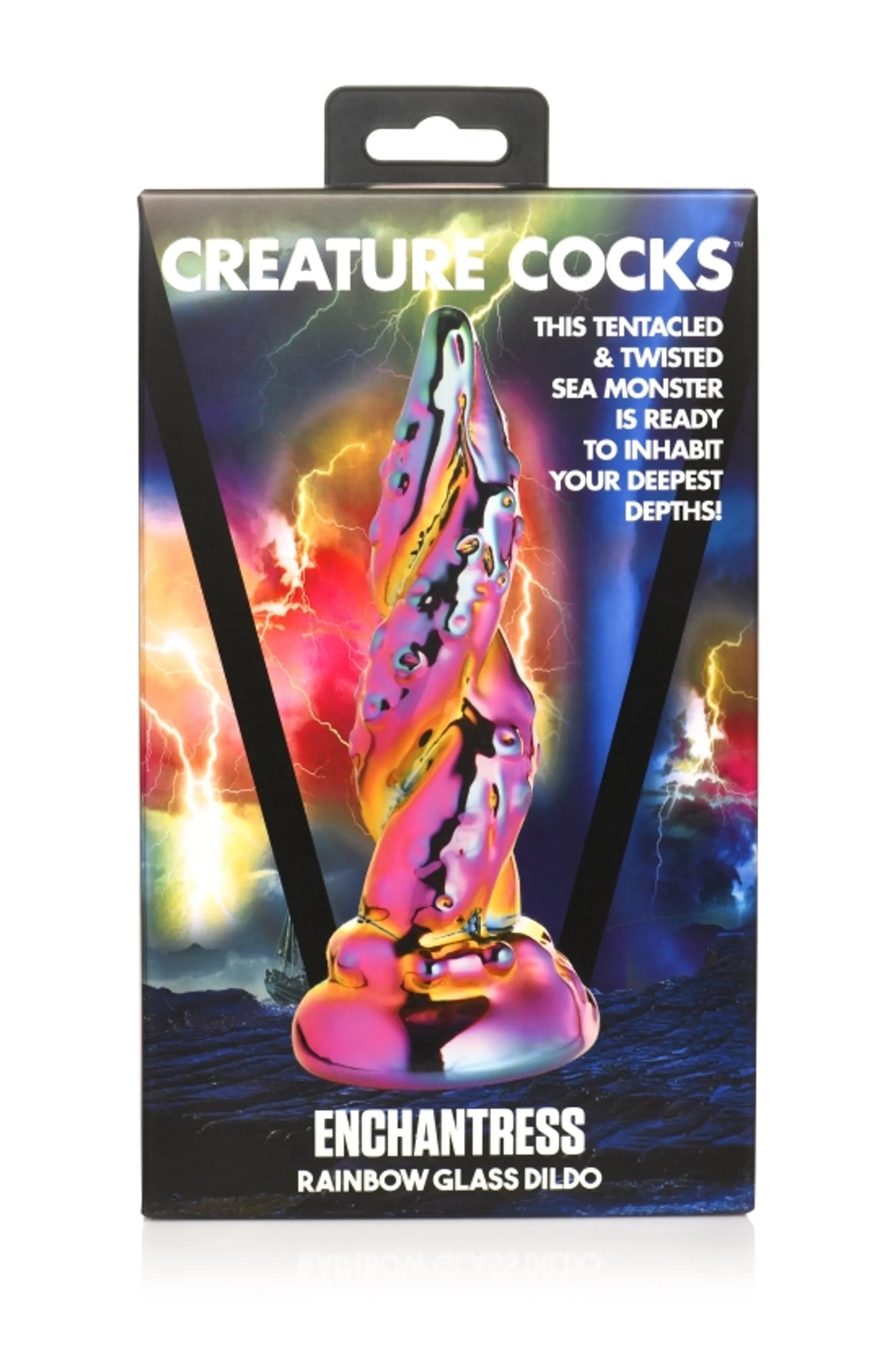 Enchantress Rainbow Glass Dildo - 5.2" Insertable Length