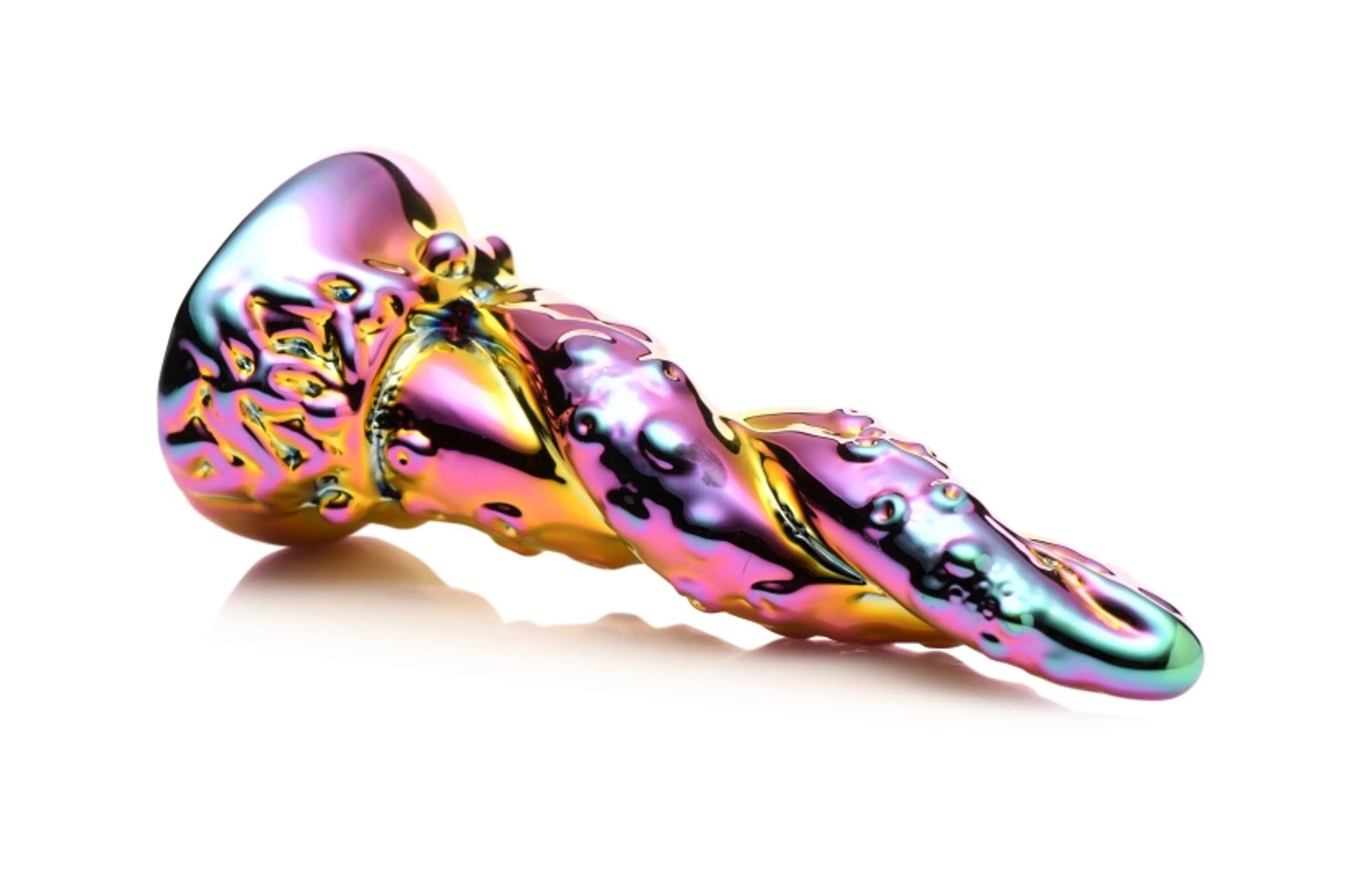 Enchantress Rainbow Glass Dildo - 5.2" Insertable Length