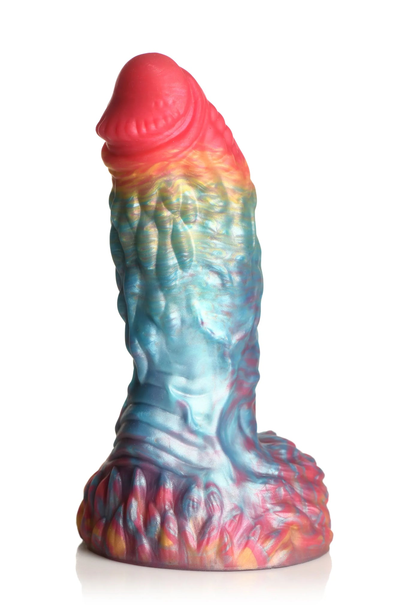 Rainbow Phoenix Vibrating Silicone Dildo - 5.3" Insertable Length