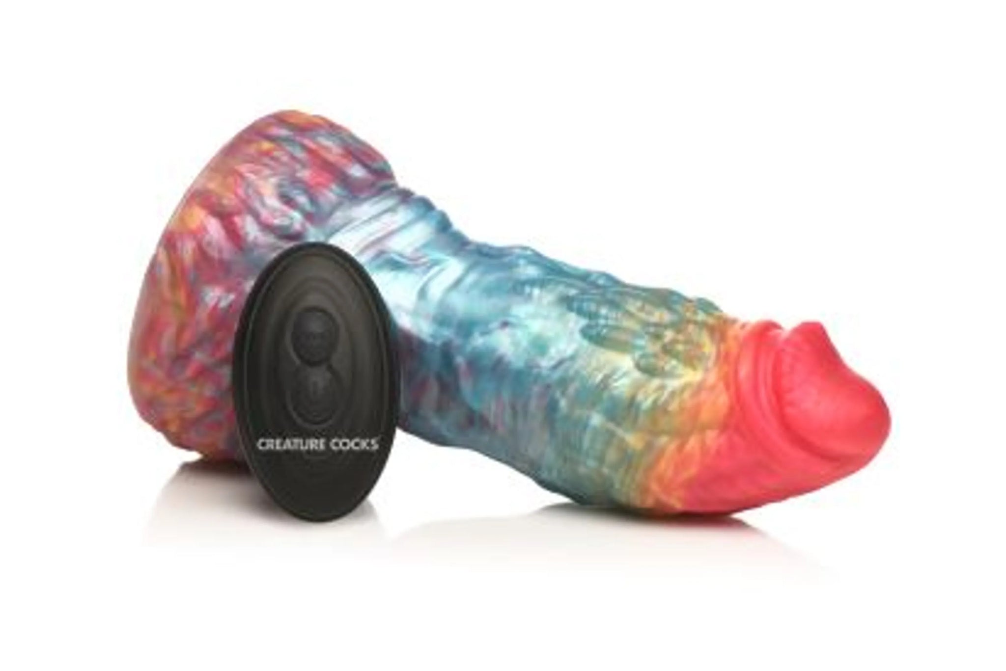 Rainbow Phoenix Vibrating Silicone Dildo - 5.3" Insertable Length