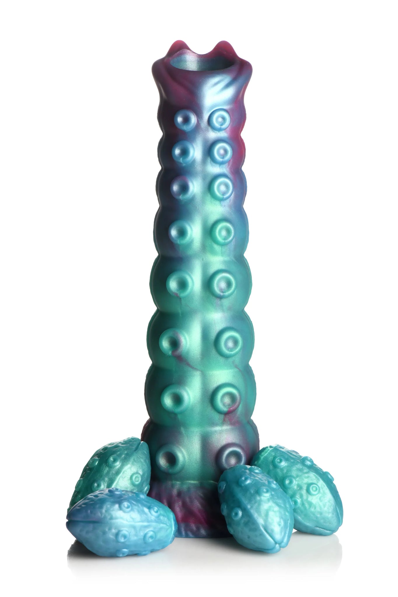 Galactic Breeder Silicone Dildo with Squishy Eggs, 8.1" Insertable