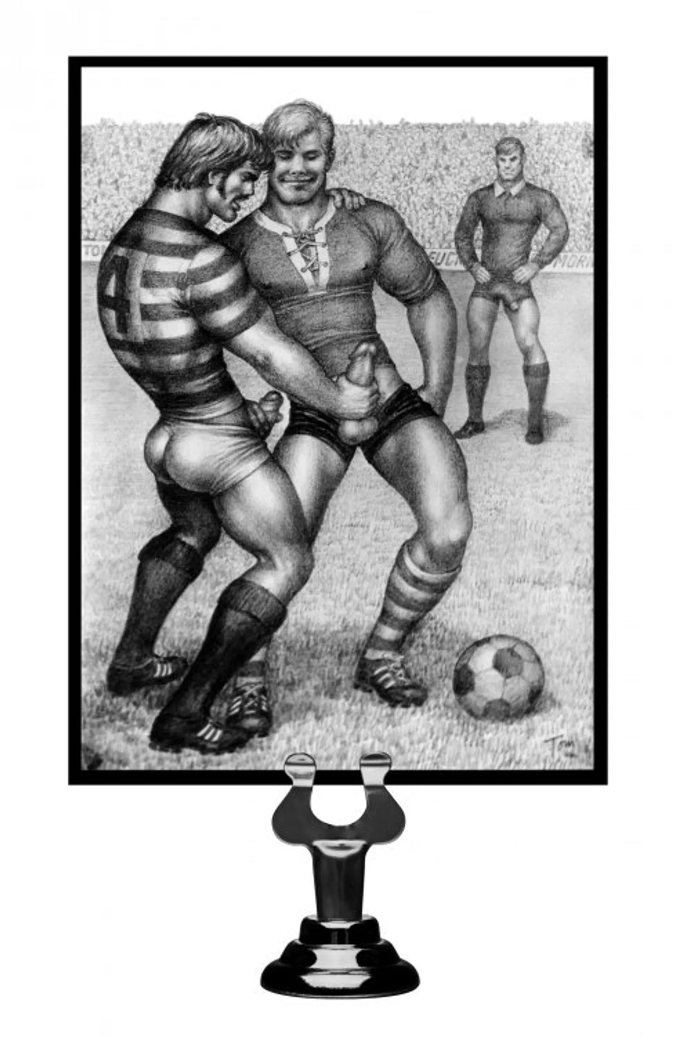 TOM OF FINLAND SILICONE COCK RING W/3 WEIGHTED BALLS
