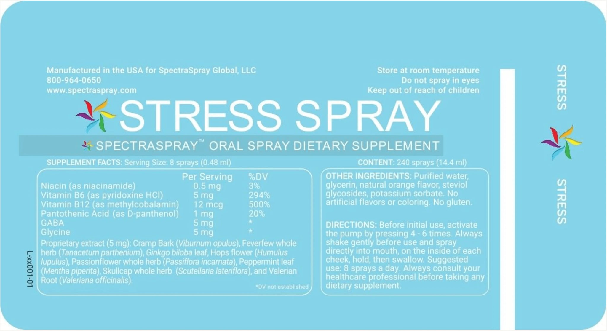 Stress Oral Spray Supplement by SpectraSpray