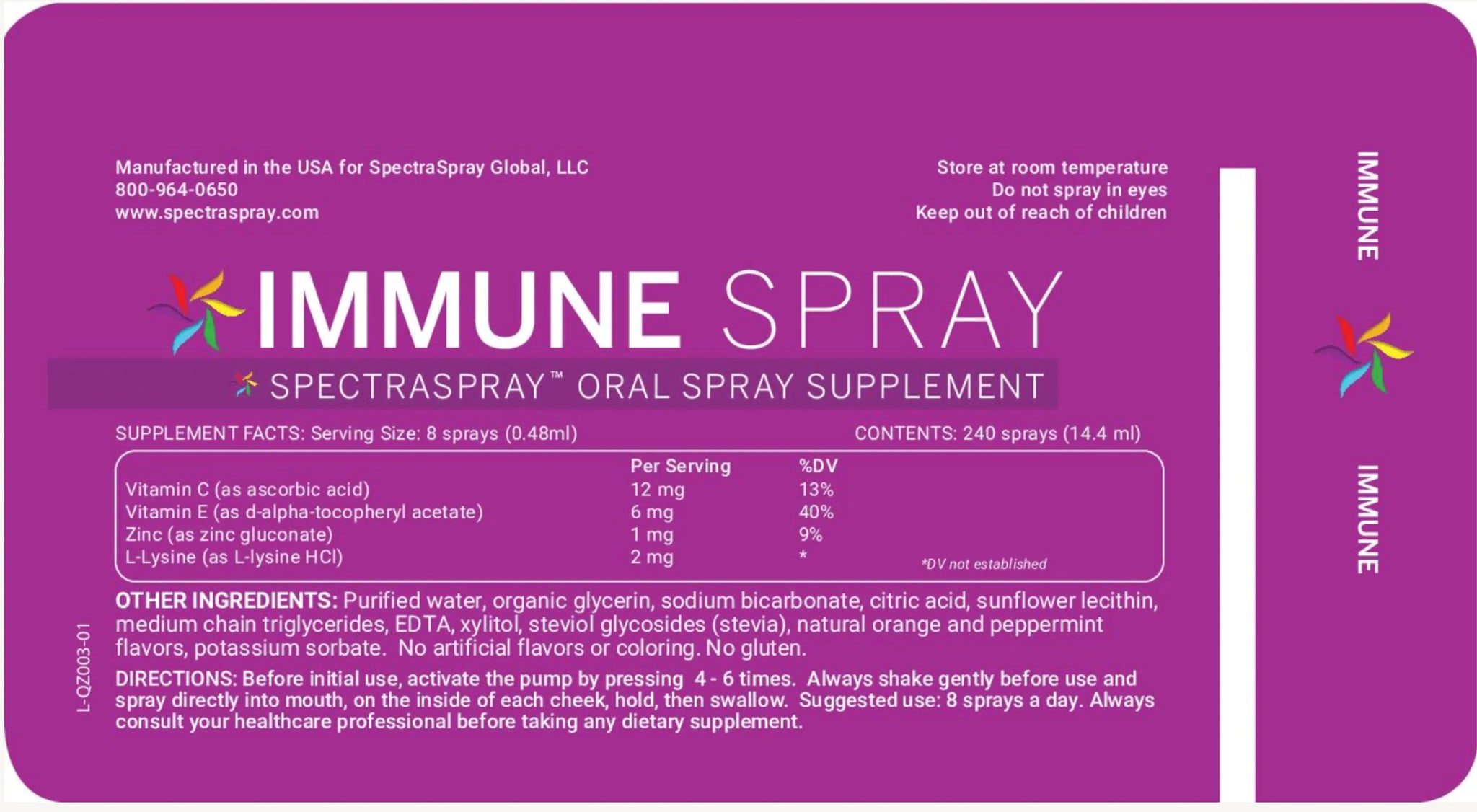 Be Well Immune Spray Kit with Hand Sanitizer  by SpectraSpray - Libido Drops™