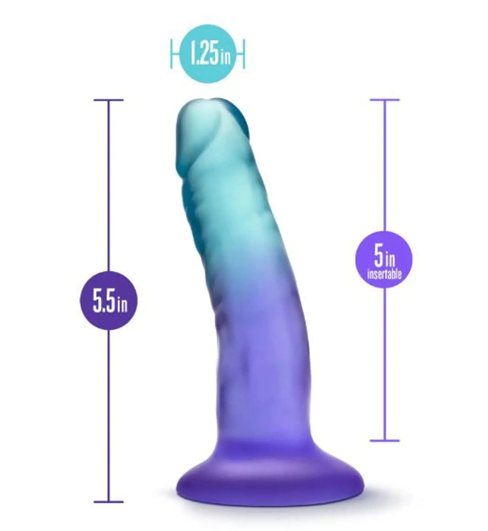 B YOURS MORNING DEW 5 DILDO INDIGO " Blush Novelties