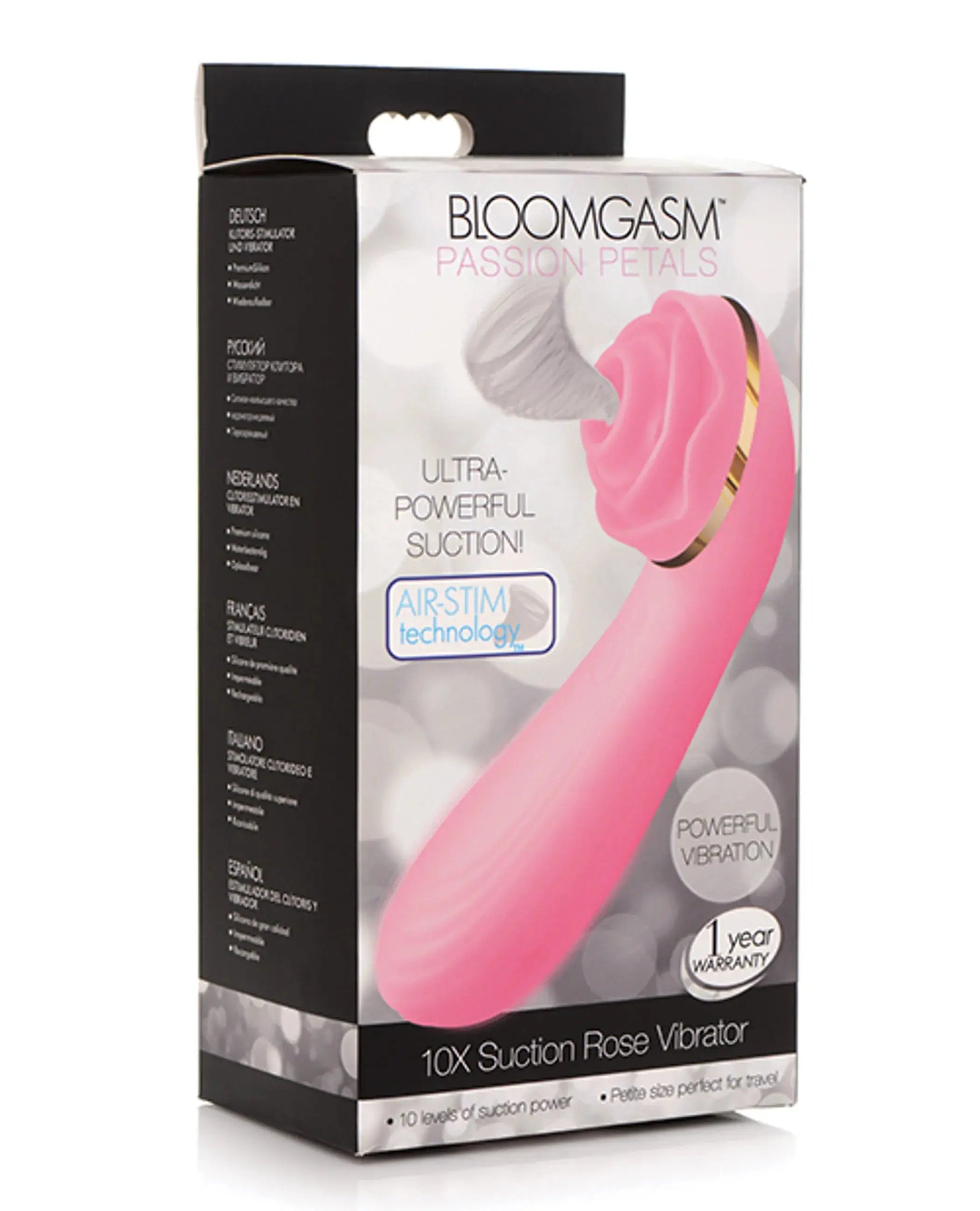 BLOOMGASM PASSION PETALS SUCTION ROSE VIBRATOR PINK XR Brands