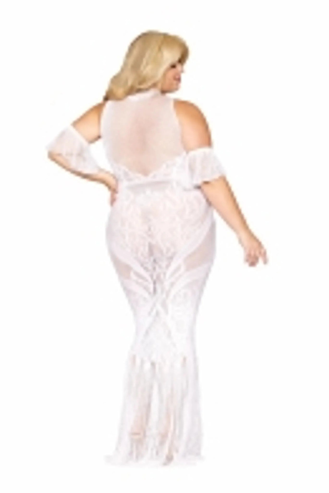 BODYSTOCKING GOWN WHITE Q/S Dream Girl Lingerie