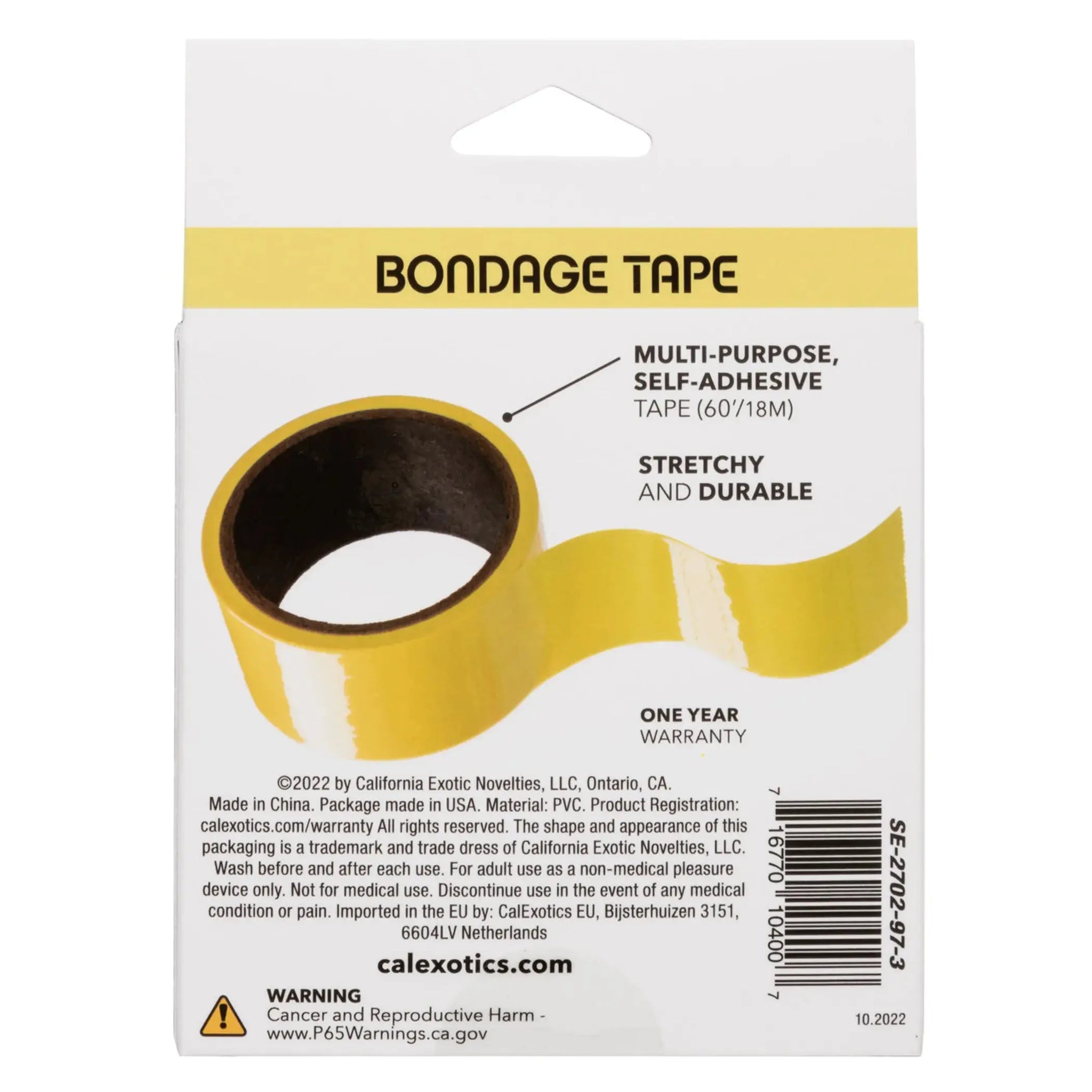 BOUNDLESS BONDAGE TAPE YELLOW California Exotic Novelties