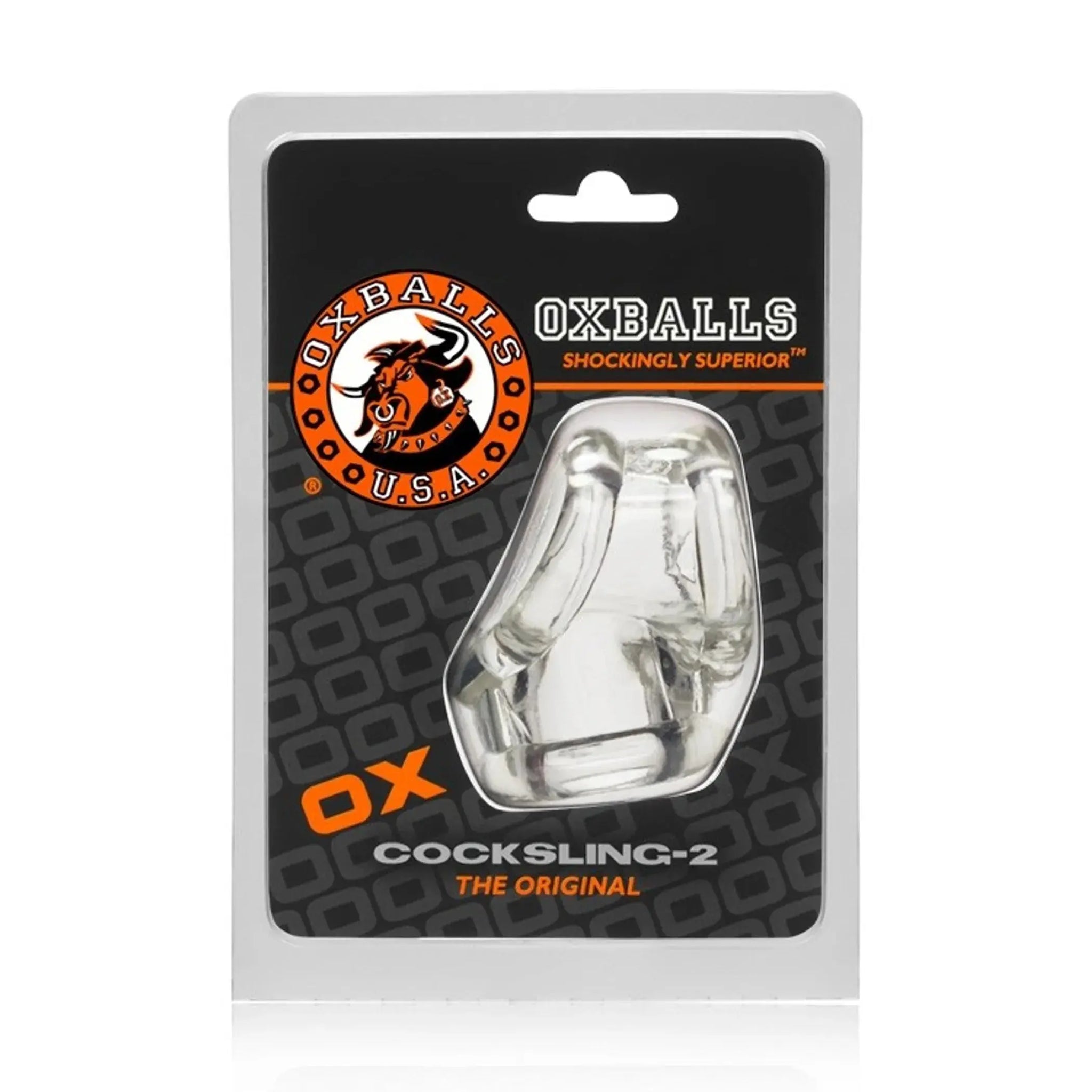 COCKSLING 2 COCK & BALL SLING OXBALLS CLEAR (NET) OXBALLS