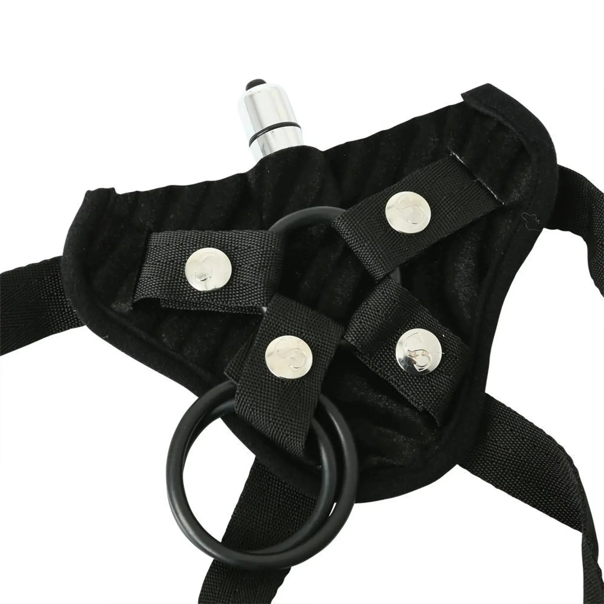 CORSETTE HARNESS BLACK VIBRATING Sport Sheets