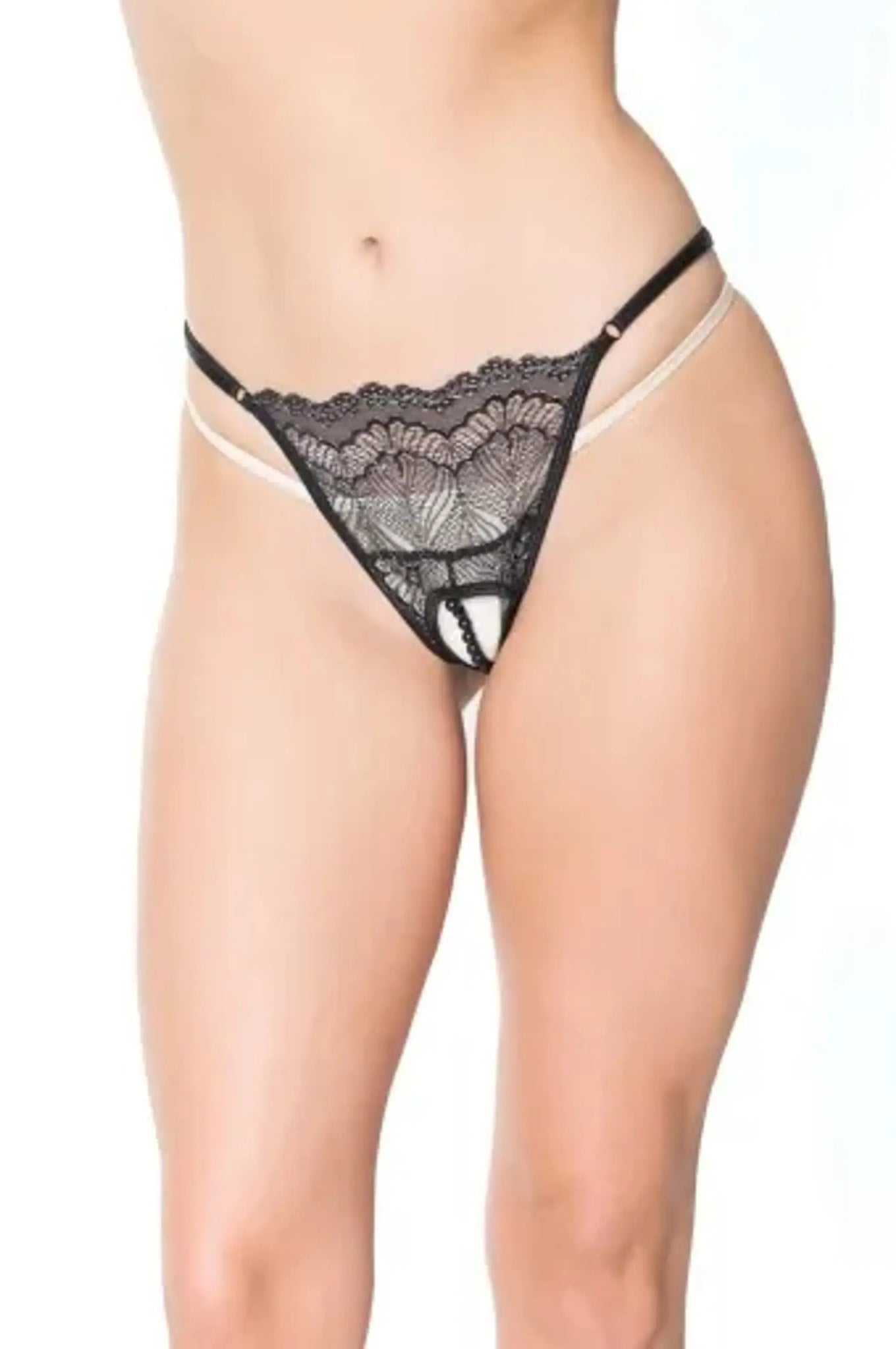 Coquette Crotchless G-string - Color: Black | Pack Of: 1 | Style: Legacy Coquette