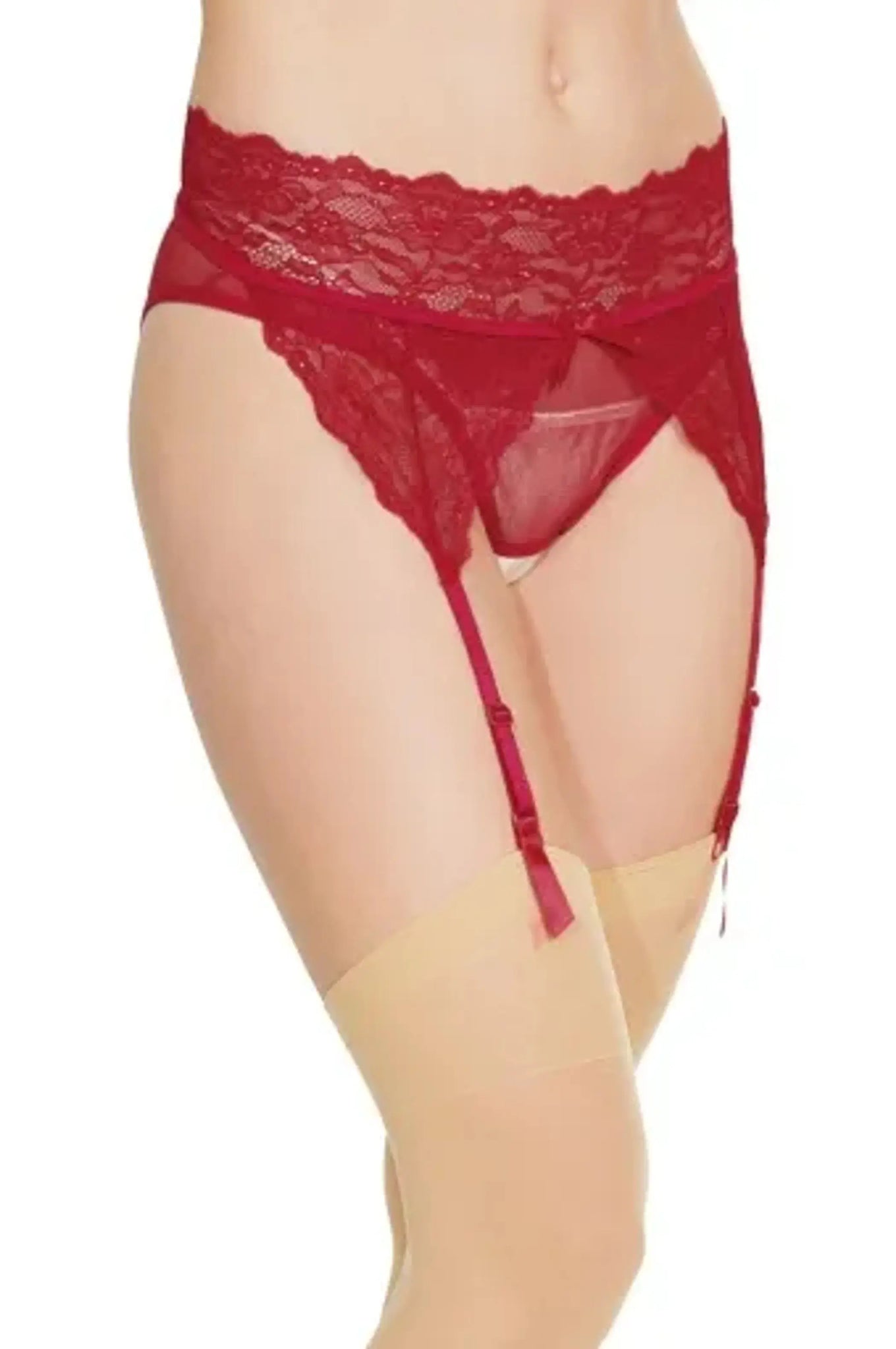 Coquette Crotchless Panty With Attached Garter Coquette