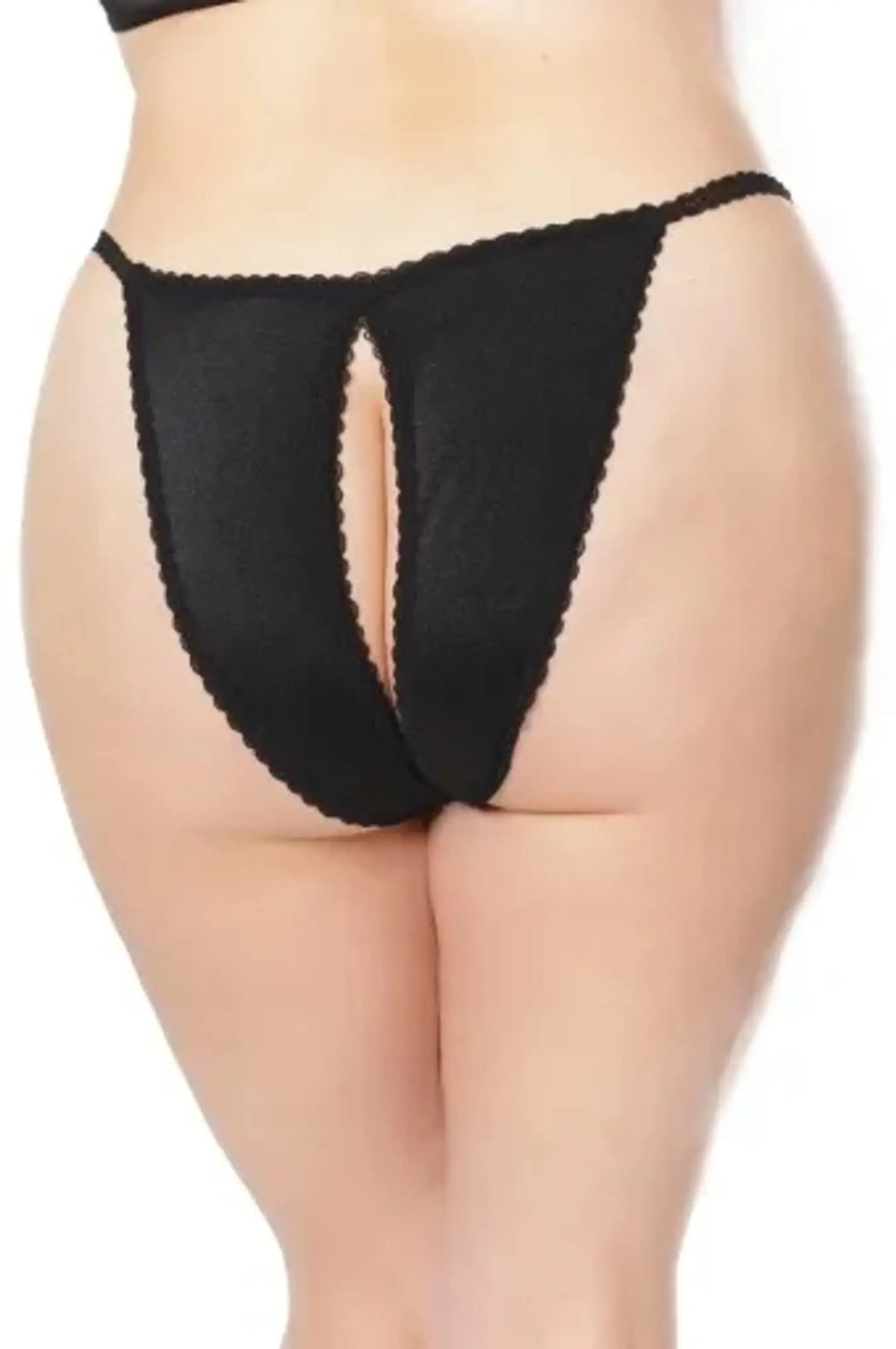 Coquette Crotchless Thong - Color: Black | Pack Of: 1 | Style: Legacy Coquette