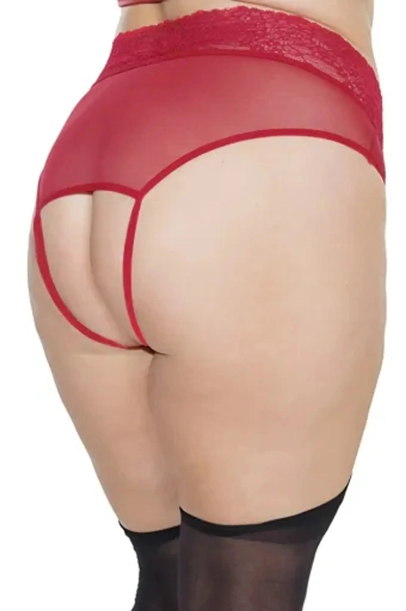 Coquette Diva Crotchless Panty With Attached Garters Coquette