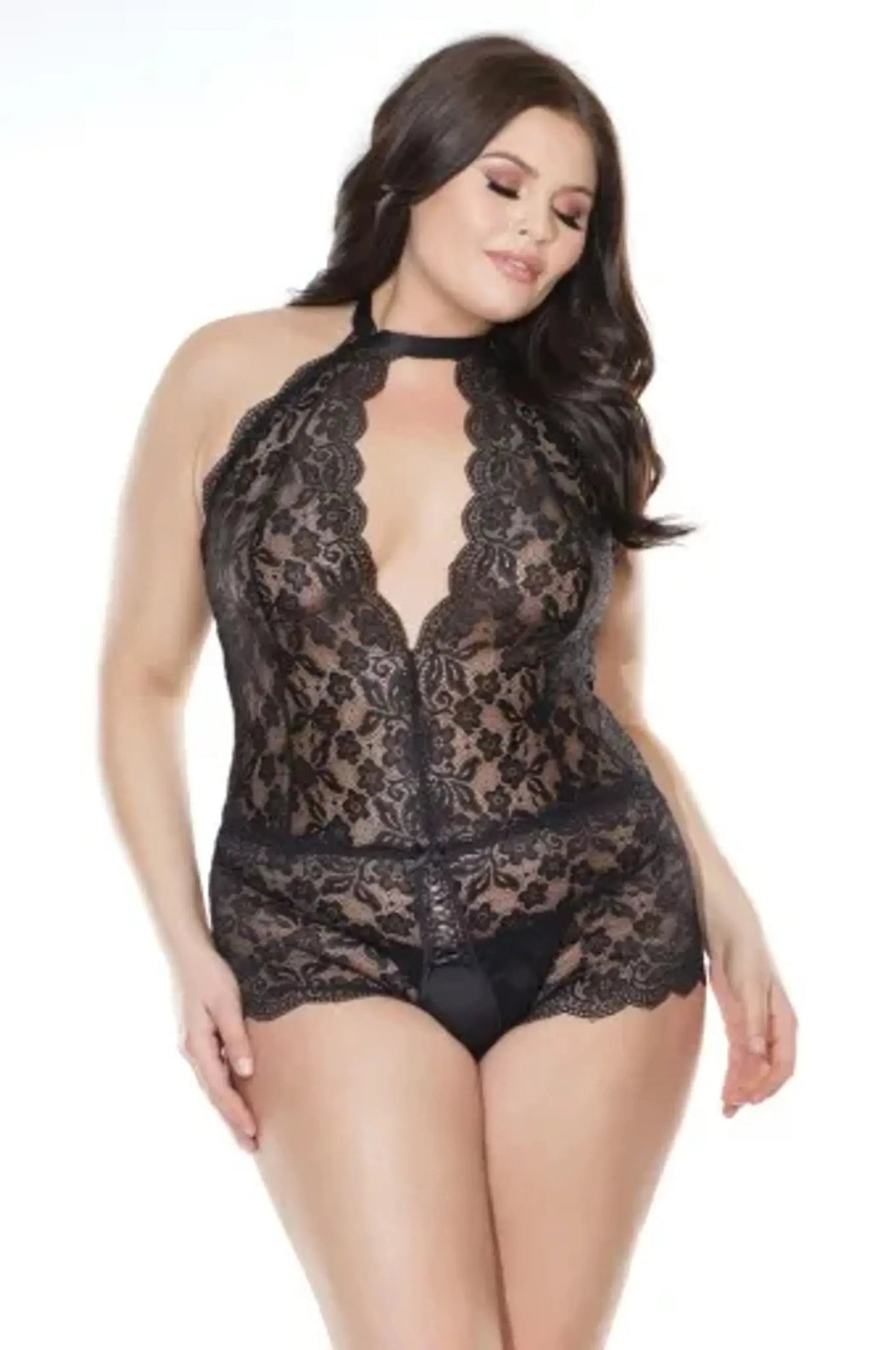 Coquette Diva Crotchless Teddy Coquette