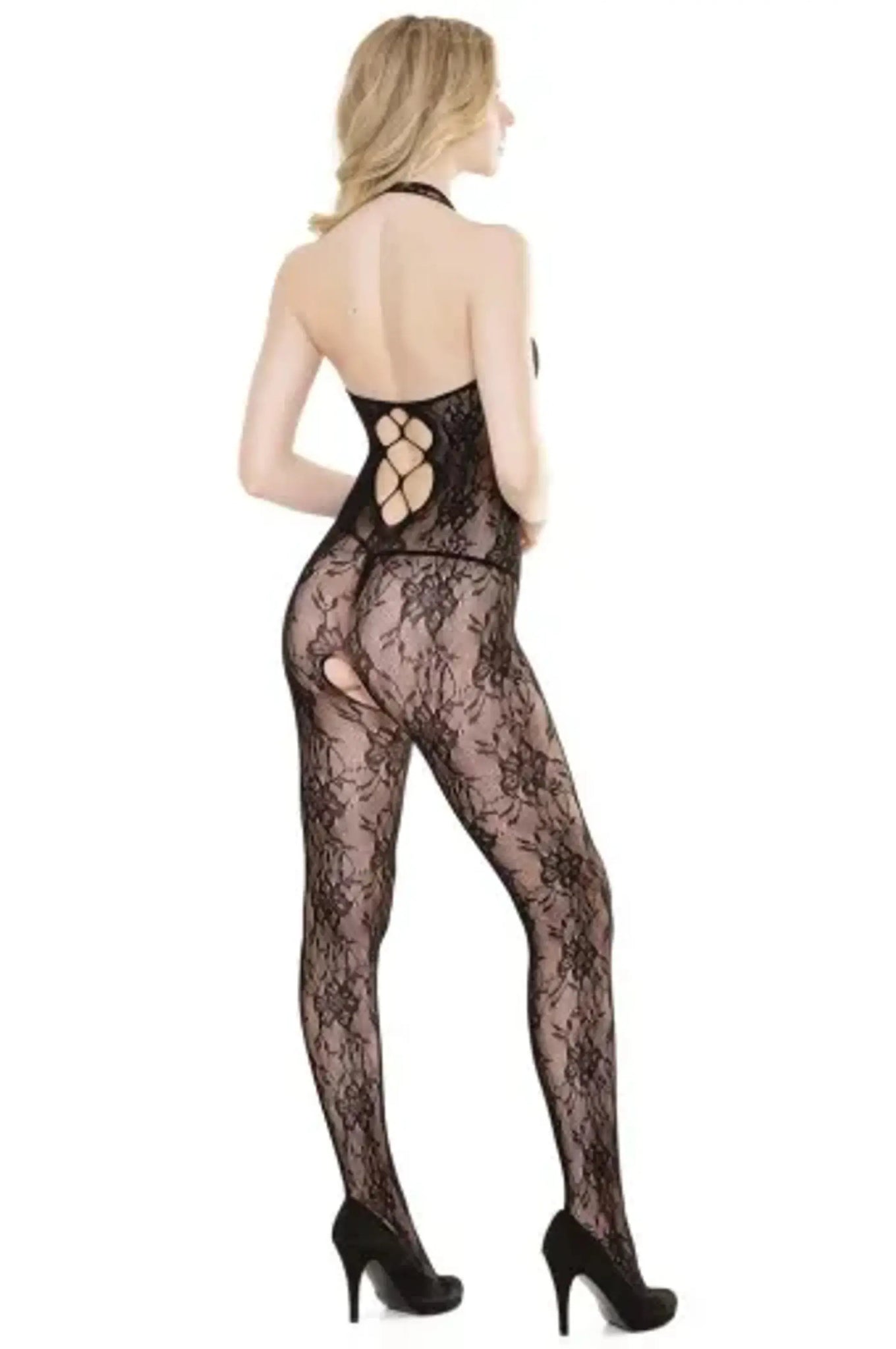 Coquette Halter Crotchless Body Stocking Coquette