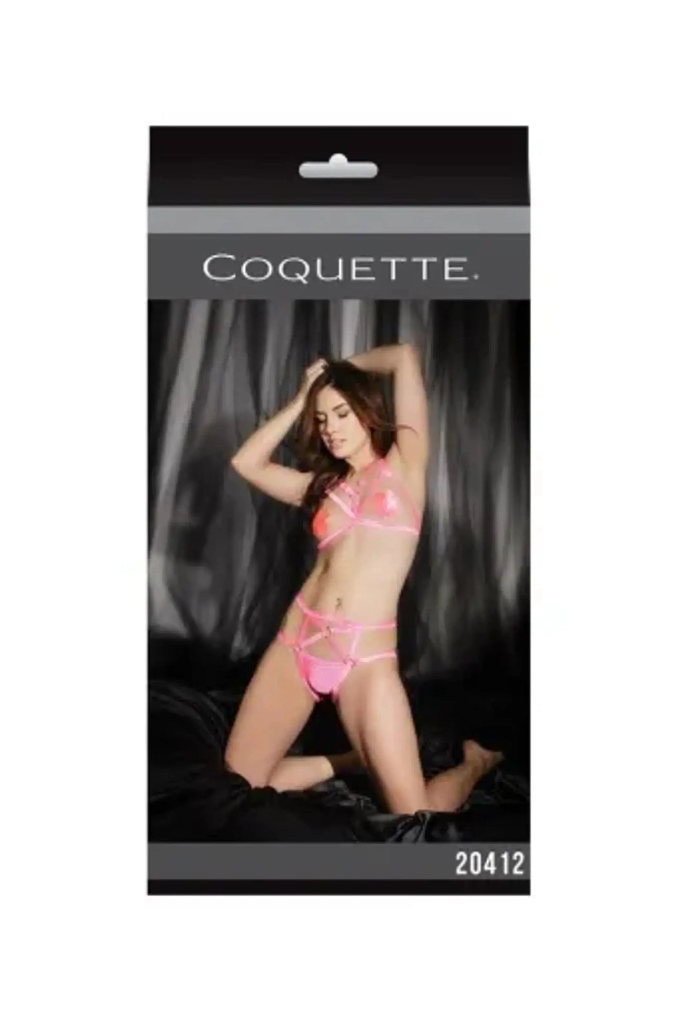 Coquette Strappy Bra And Crotchless Panty Coquette