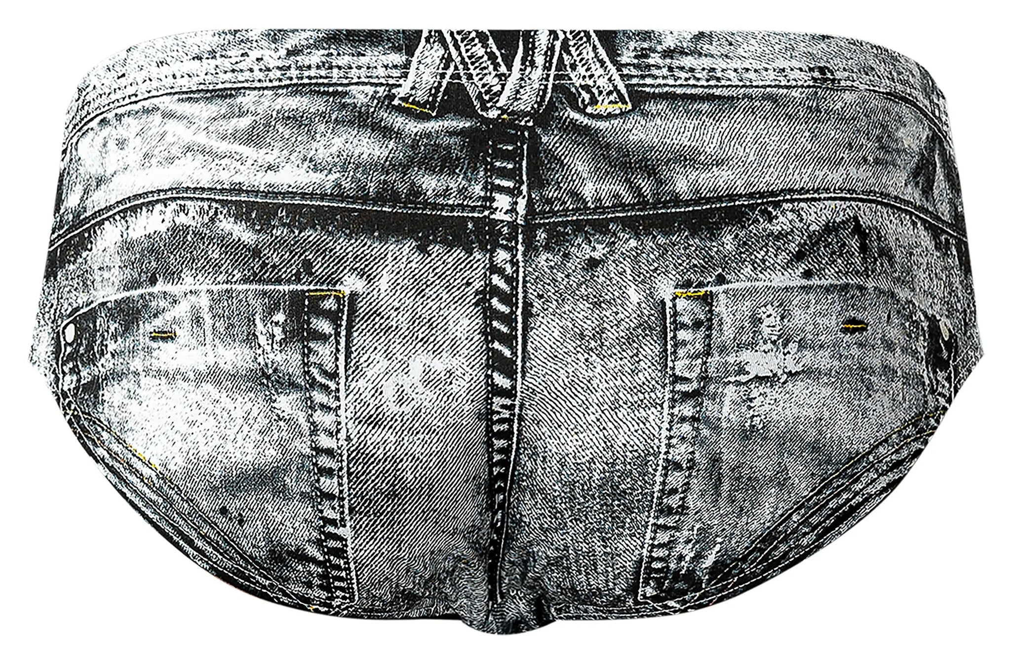 DIRTY DENIM BIKINI BLUE SMALL Male Power Lingerie