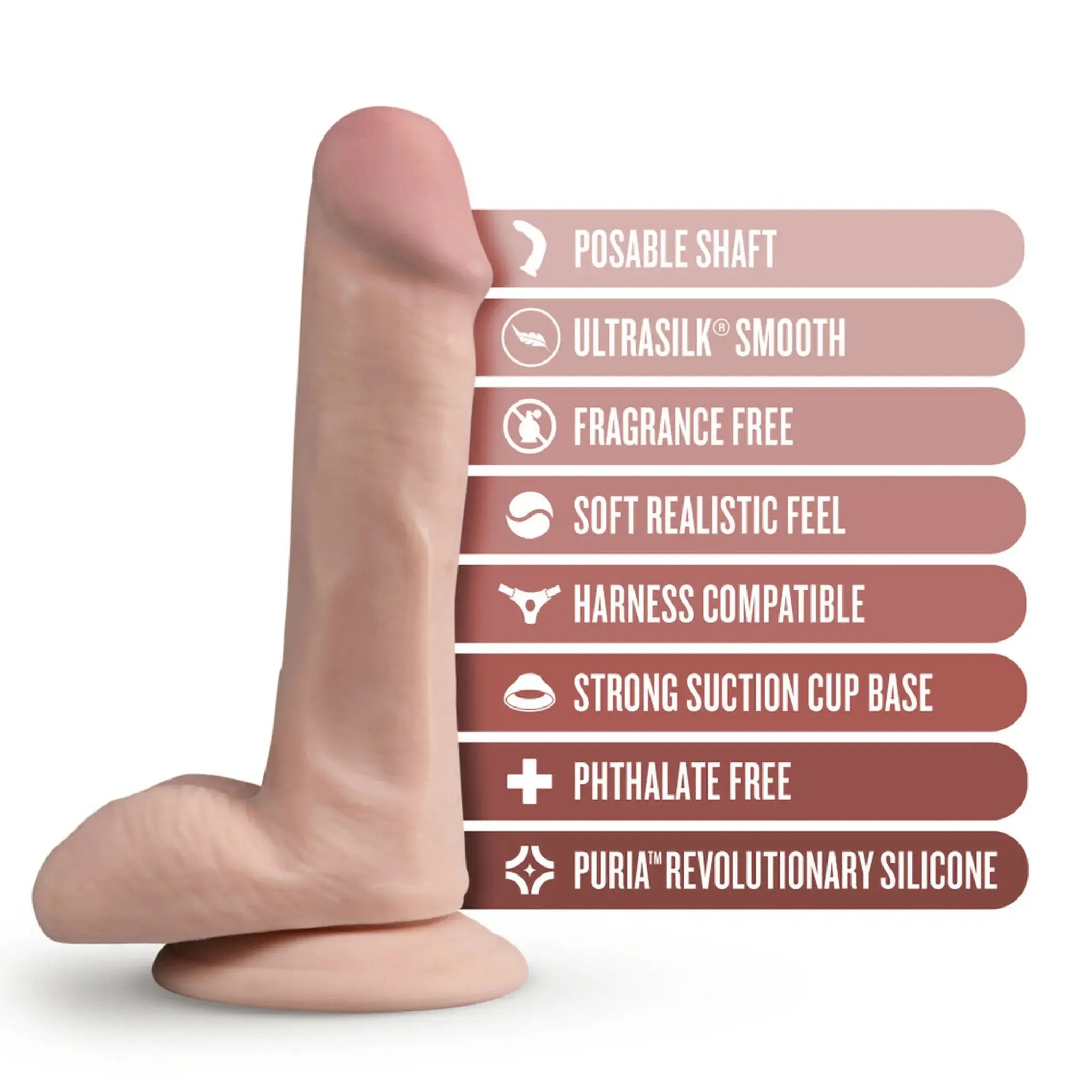 DR SKIN SILICONE DR DANIEL 6IN DILDO VANILLA Blush Novelties