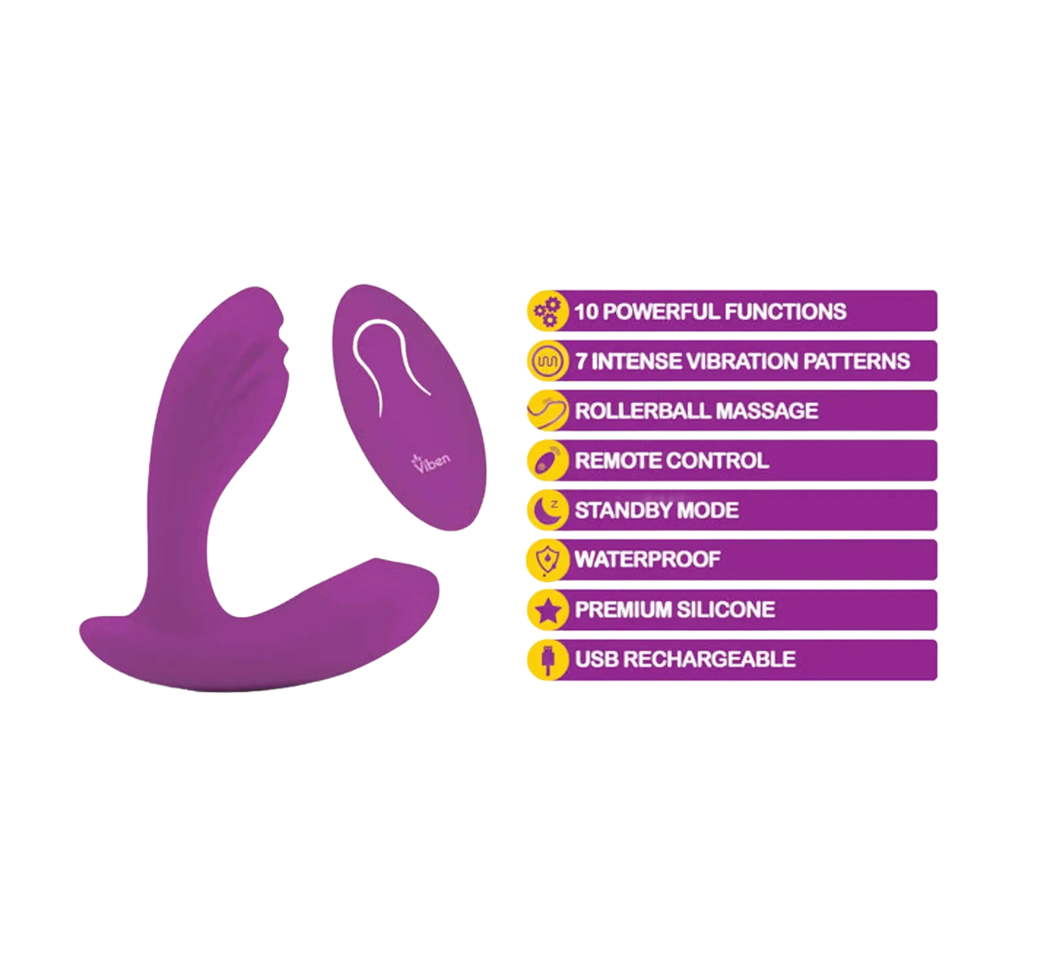 VIBEN EPIPHANY ROLLERBALL CLIT MASSAGER BERRY Viben