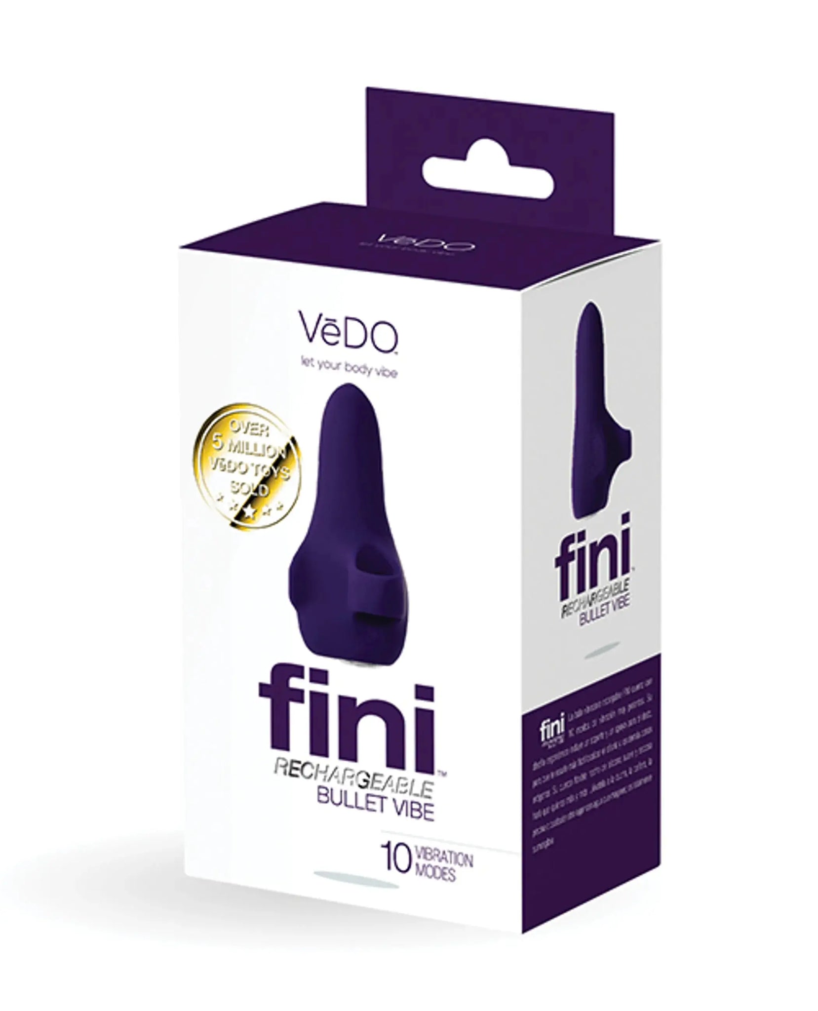Fini Rechargeable Bullet Vibrator Purple Vedo