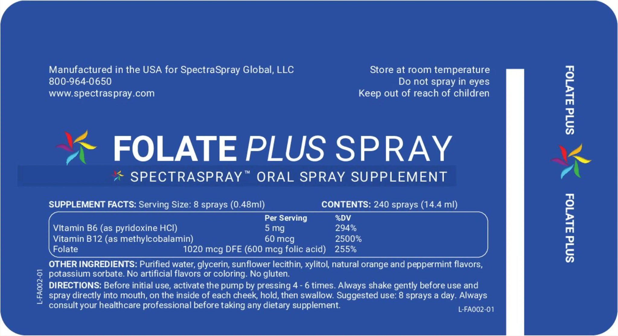 Folate Plus Oral Spray Vitamin by SpectraSpray SpectraSpray Global
