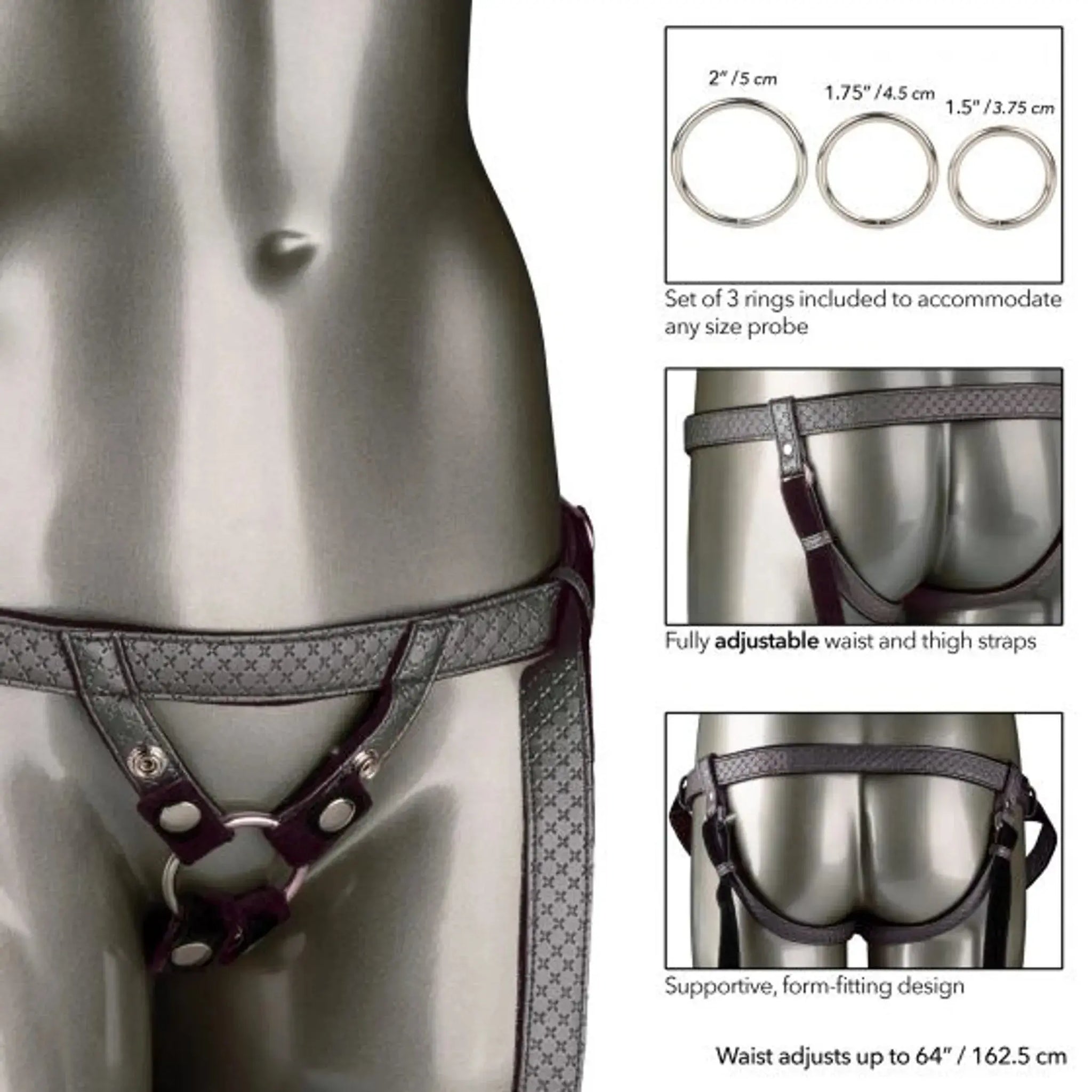 HER ROYAL HARNESS THE REGAL DUCHESS PEWTER California Exotic Novelties