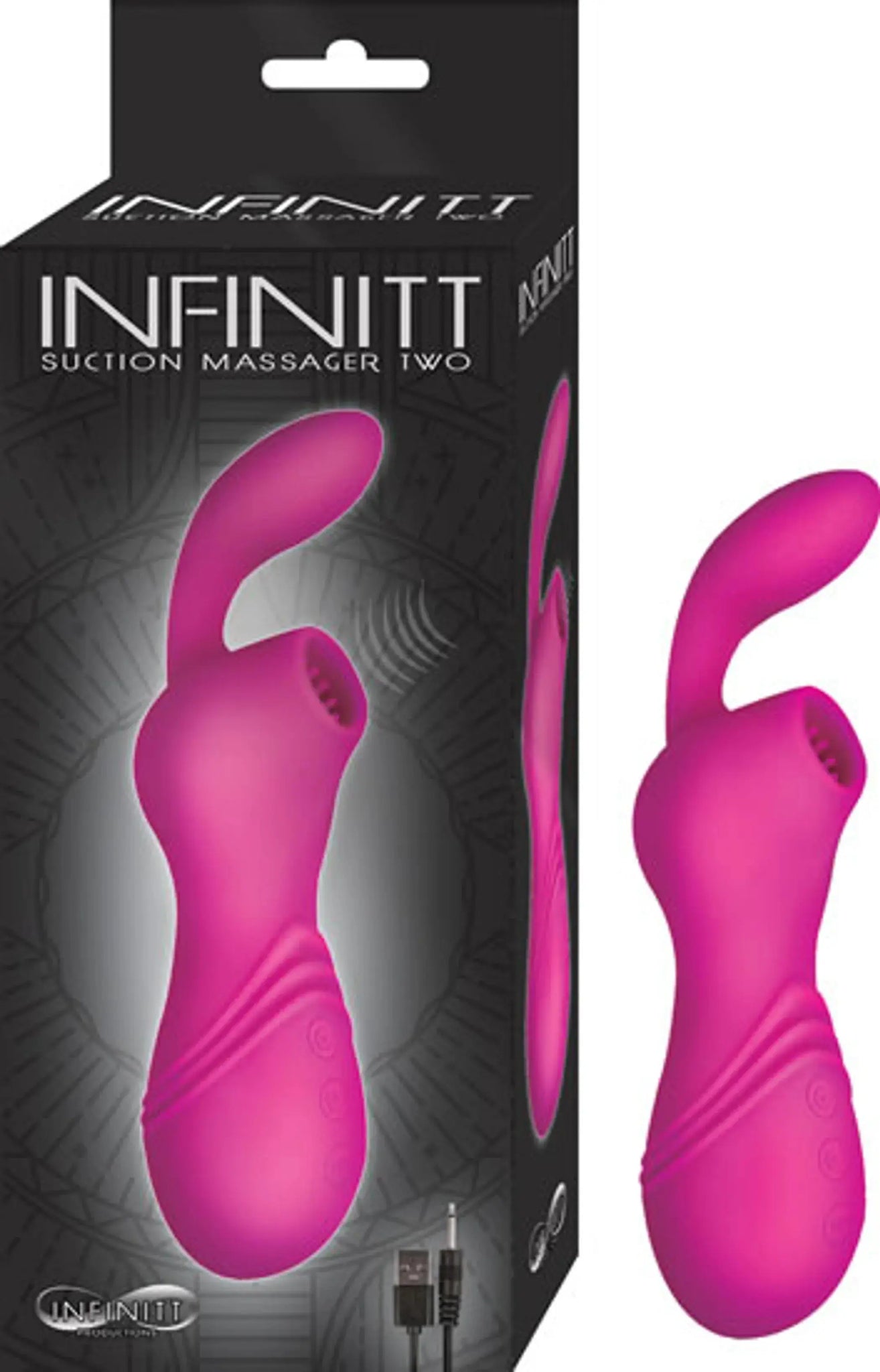 INFINITT SUCTION MASSAGER TWO PINK Nasstoys