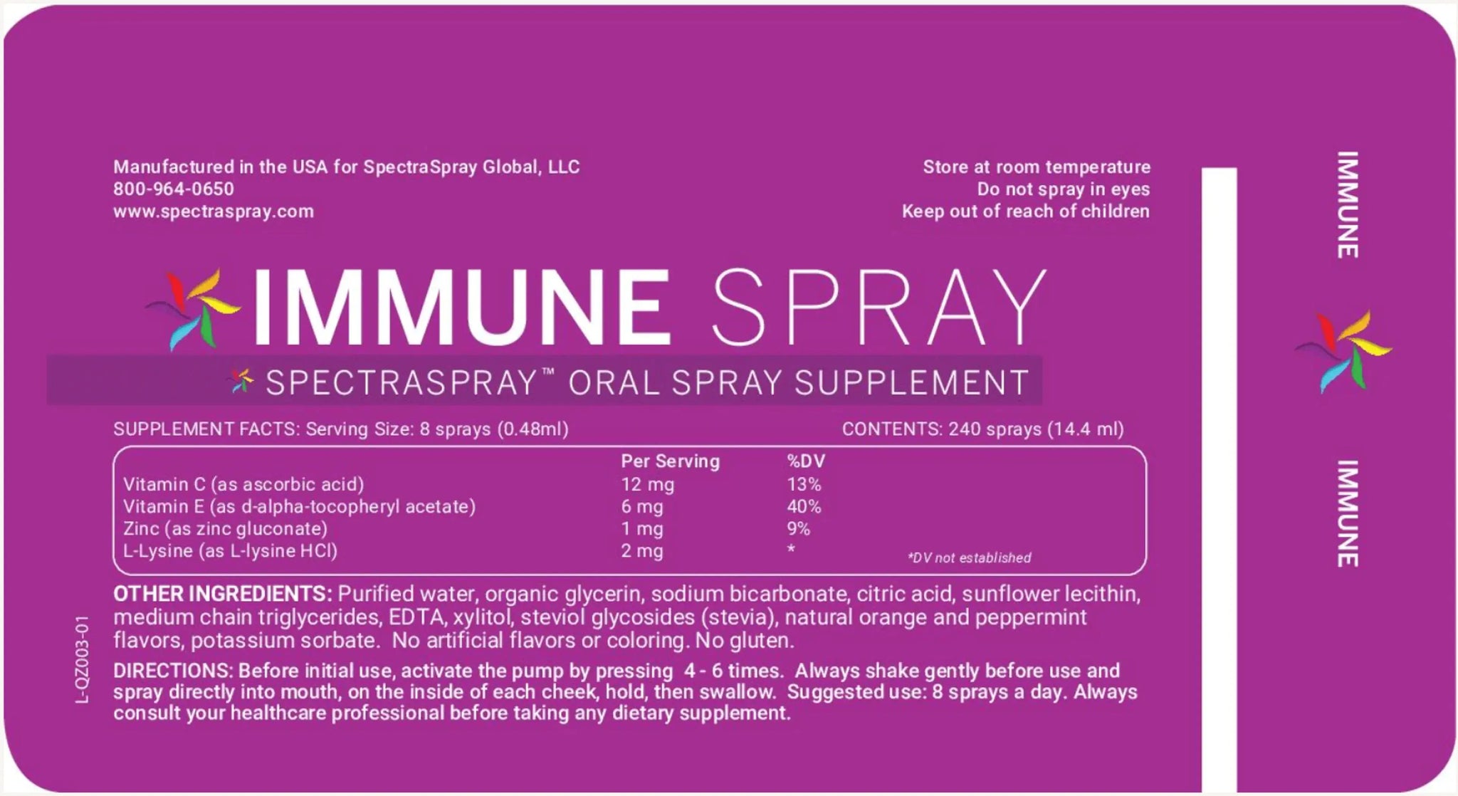 Immune Oral Spray Supplement by SpectraSpray SpectraSpray Global