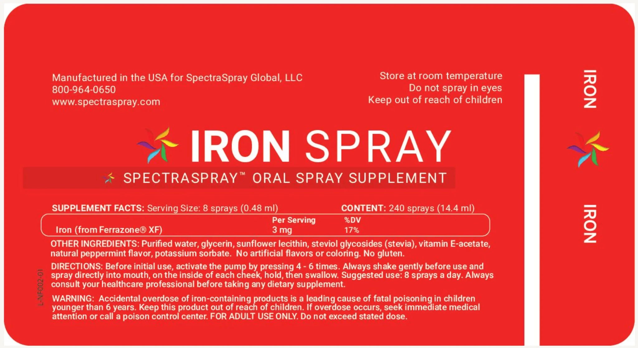 Iron Oral Spray Supplement by SpectraSpray SpectraSpray Global