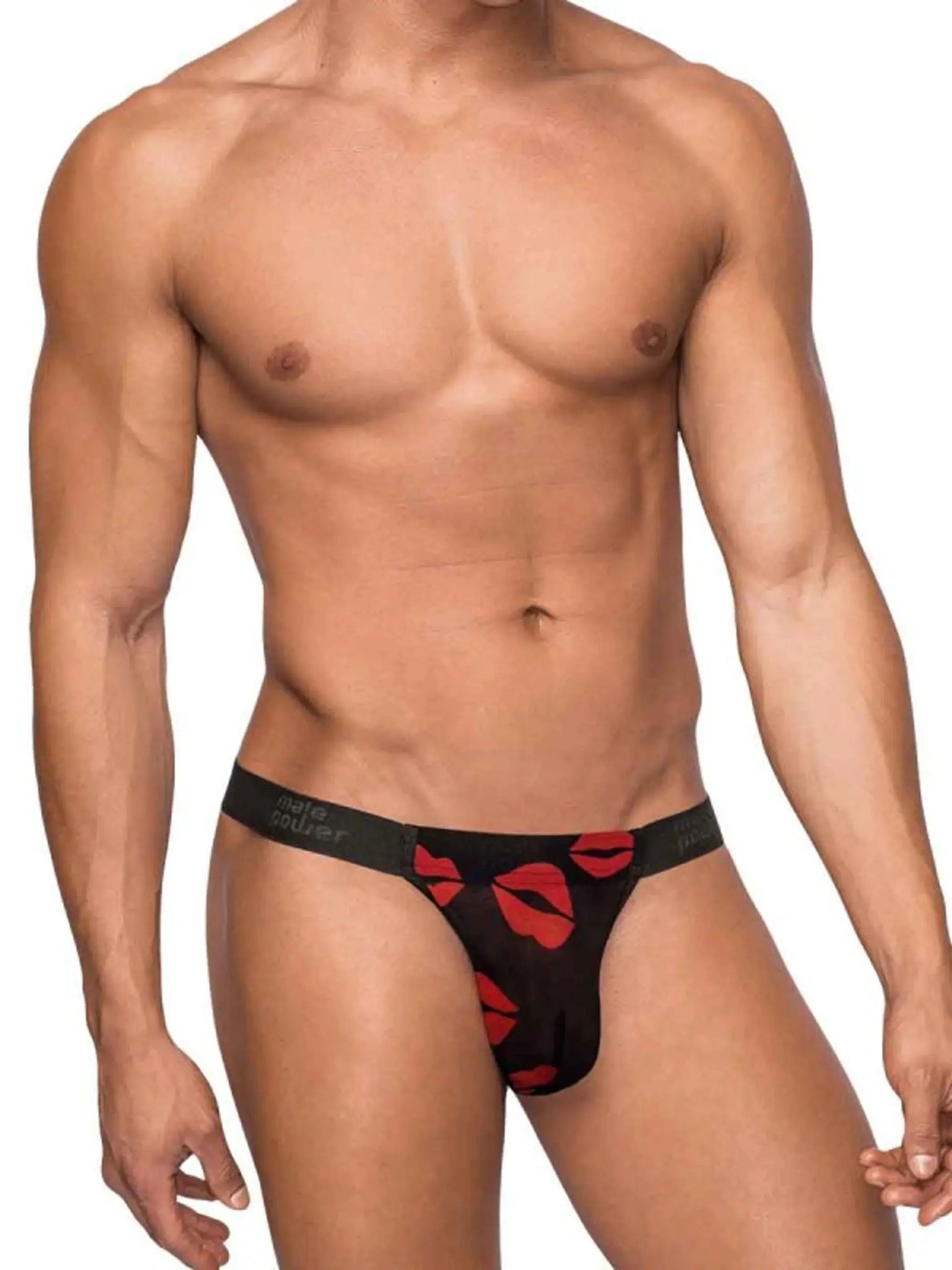 KISS ME MICRO THONG V LIPS PRINT Male Power Lingerie