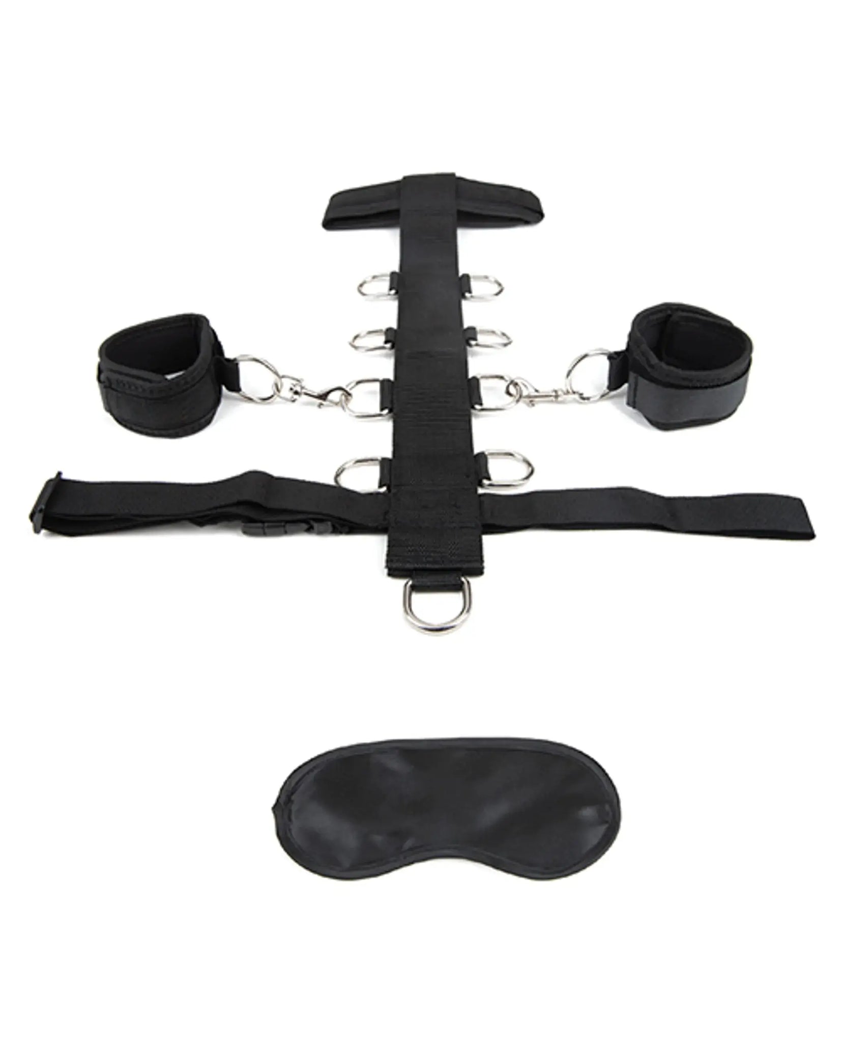 LUX FETISH 3PC ADJUSTABLE NECK & WRIST RESTRAINT SET Electric / Hustler Lingerie