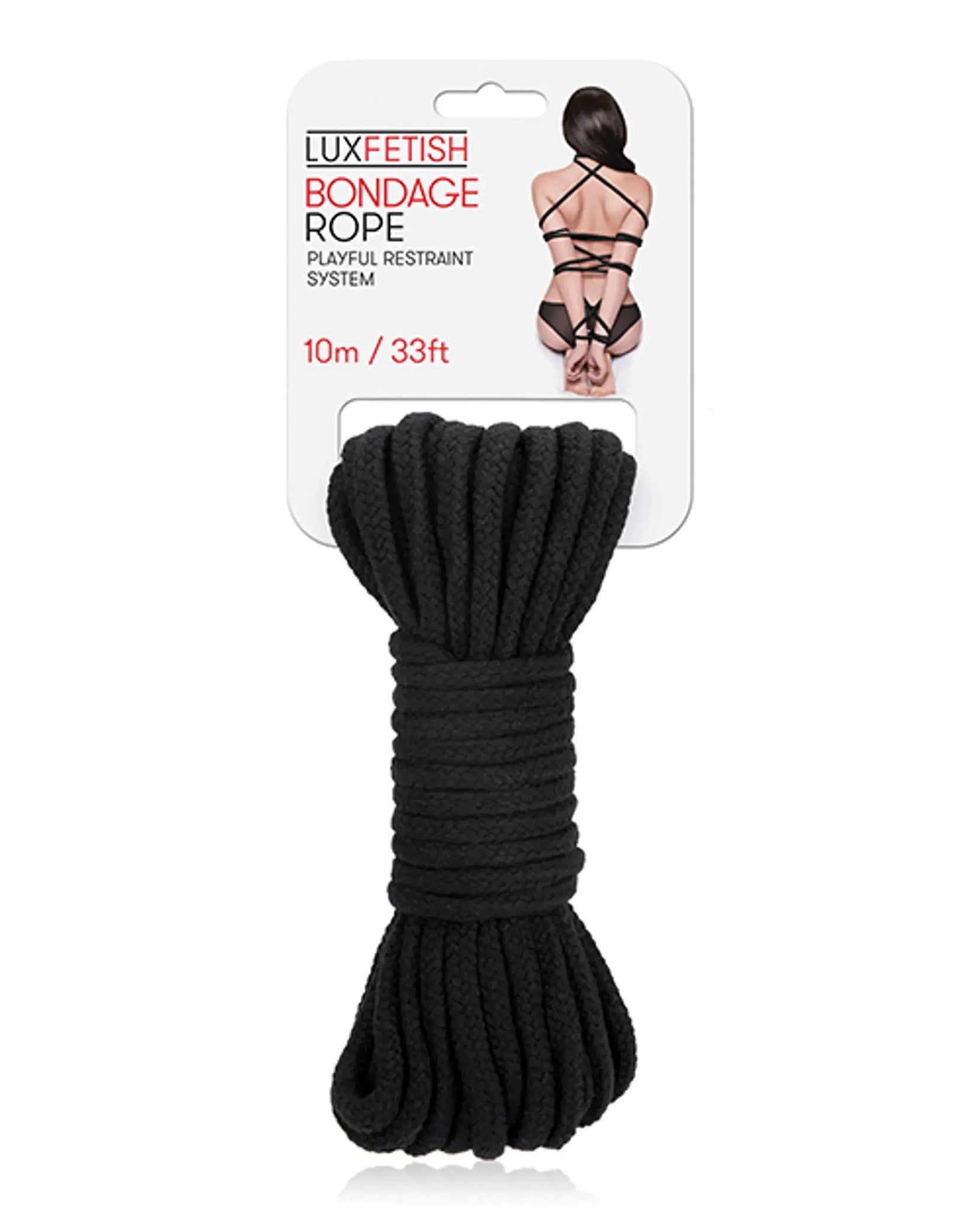 LUX FETISH BONDAGE ROPE 10M BLACK Electric / Hustler Lingerie
