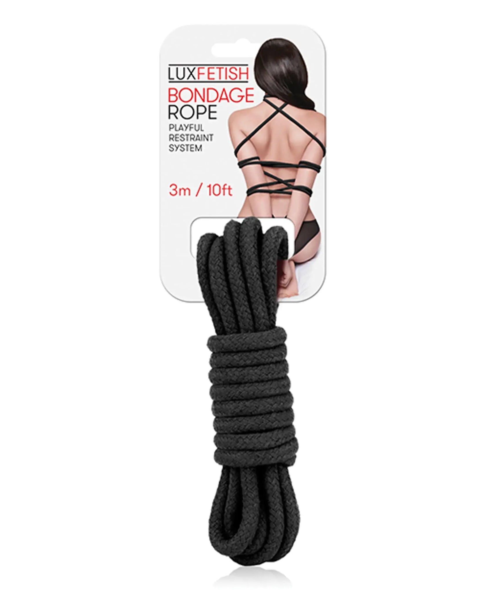 LUX FETISH BONDAGE ROPE 3M BLACK Electric / Hustler Lingerie