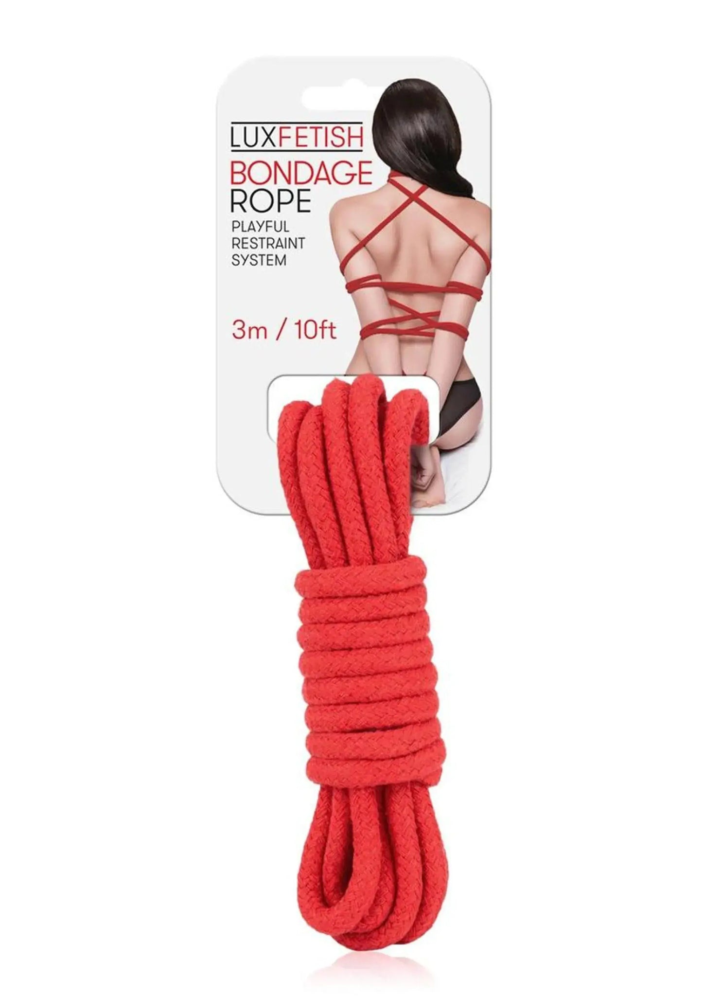 LUX FETISH BONDAGE ROPE 3M RED Electric / Hustler Lingerie