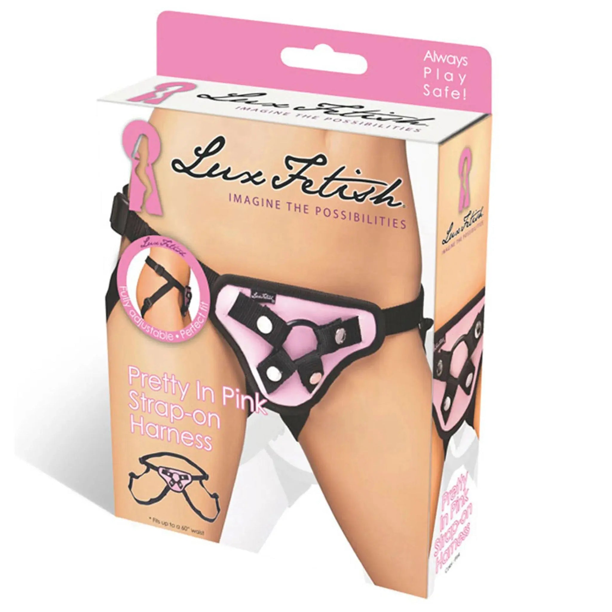 LUX FETISH PRETTY IN PINK STRAP-ON HARNESS Electric / Hustler Lingerie