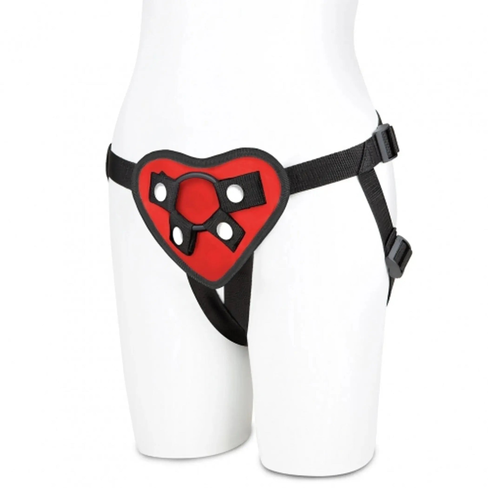 LUX FETISH RED HEART STRAP ON HARNESS Electric / Hustler Lingerie