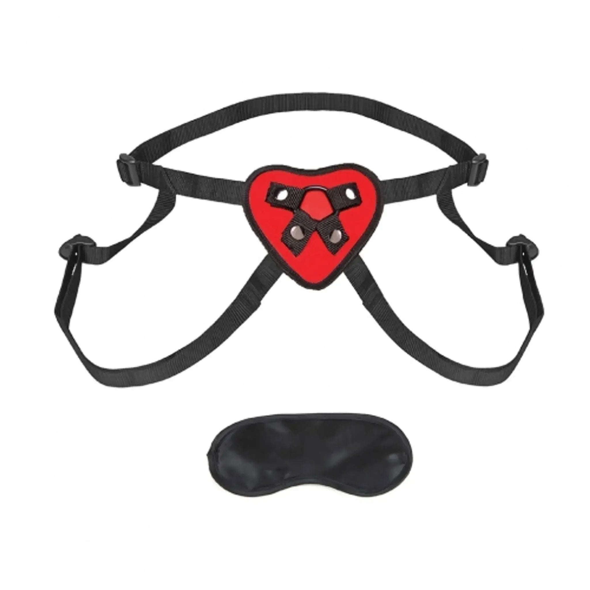 LUX FETISH RED HEART STRAP ON HARNESS Electric / Hustler Lingerie