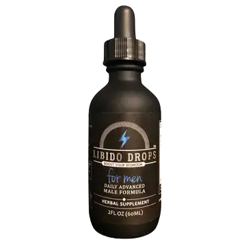 Bottle of Libido Drops™ for Men — natural herbal support for male libido and stamina