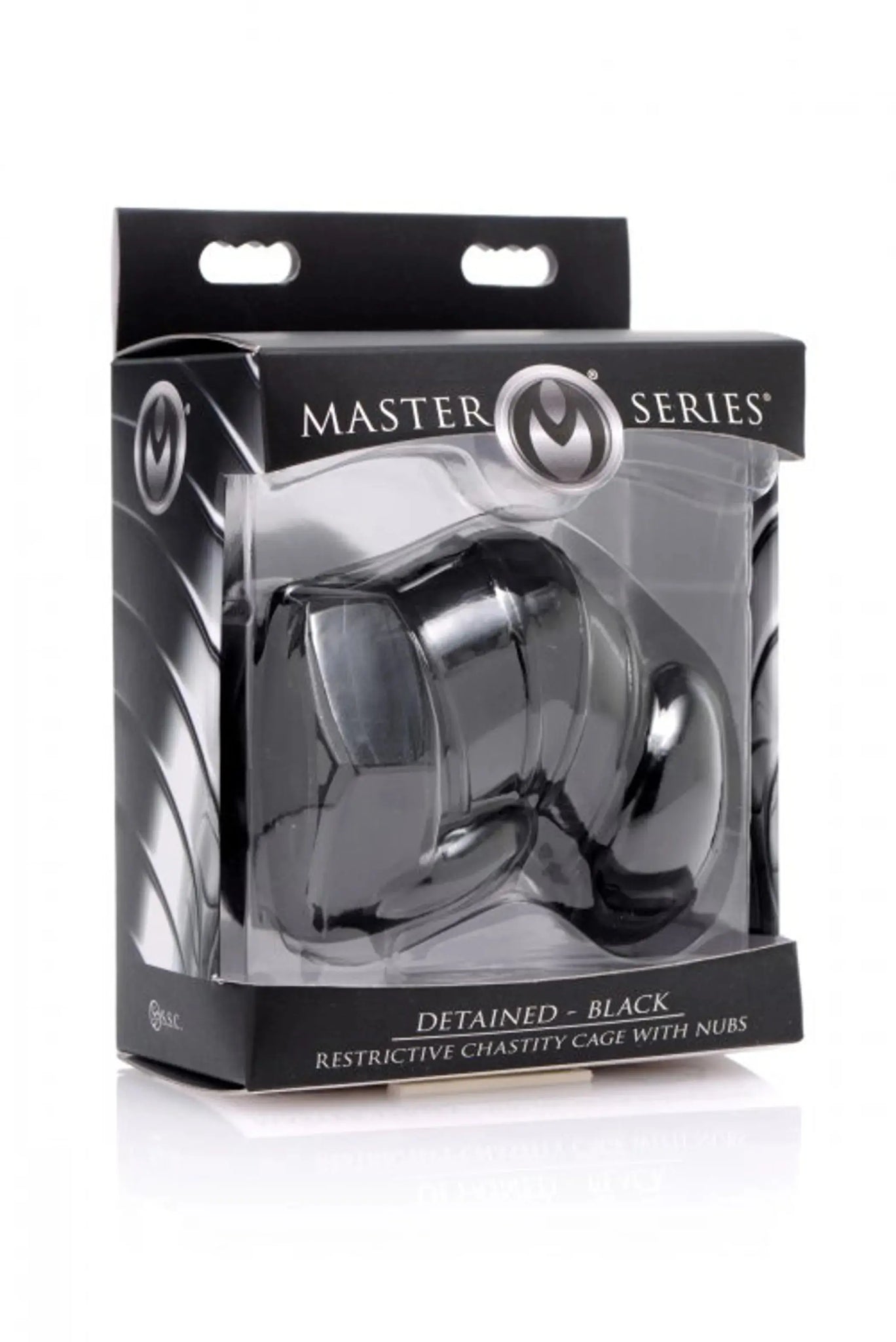 MASTER SERIES DETAINED BLACK RESTRICTIVE CHASTITY CAGE XR Brands