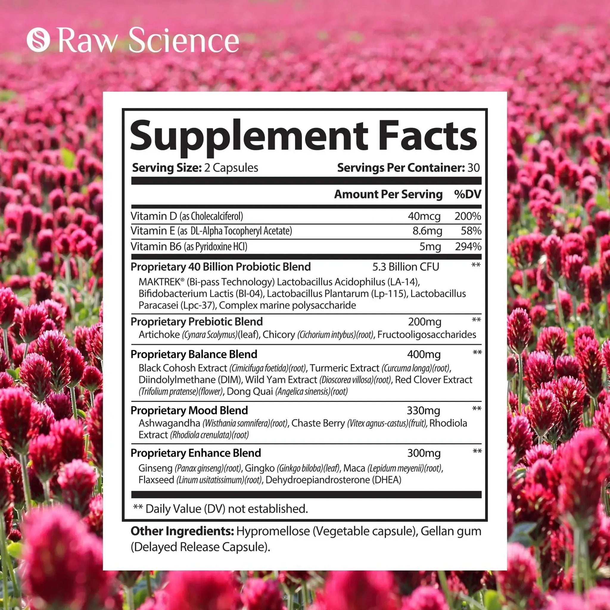 Menopause Supplements for Women Black Cohosh for Menopause Hot Flashes Night Sweats & Hormone Balance with DIM Vitex Dong Quai Red Clover Complete Men S Raw Science