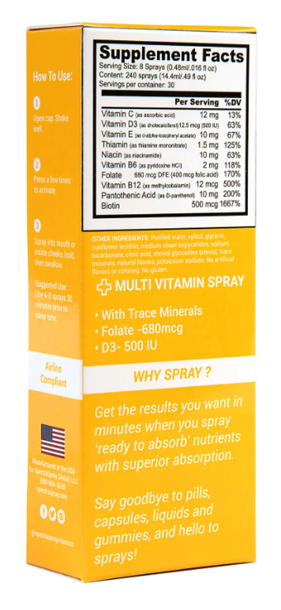 Multivitamin Oral Spray Vitamin by SpectraSpray SpectraSpray Global