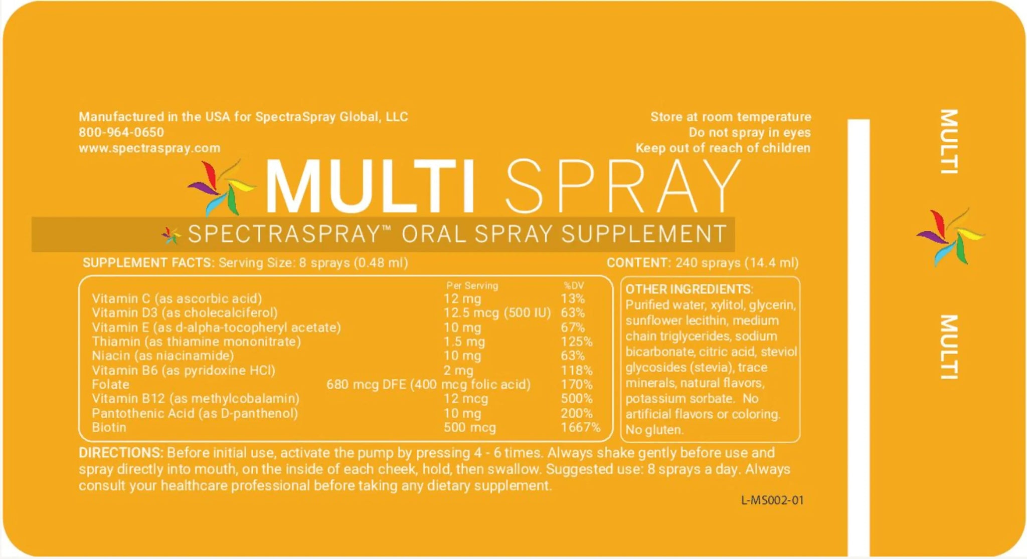 Multivitamin Oral Spray Vitamin by SpectraSpray SpectraSpray Global