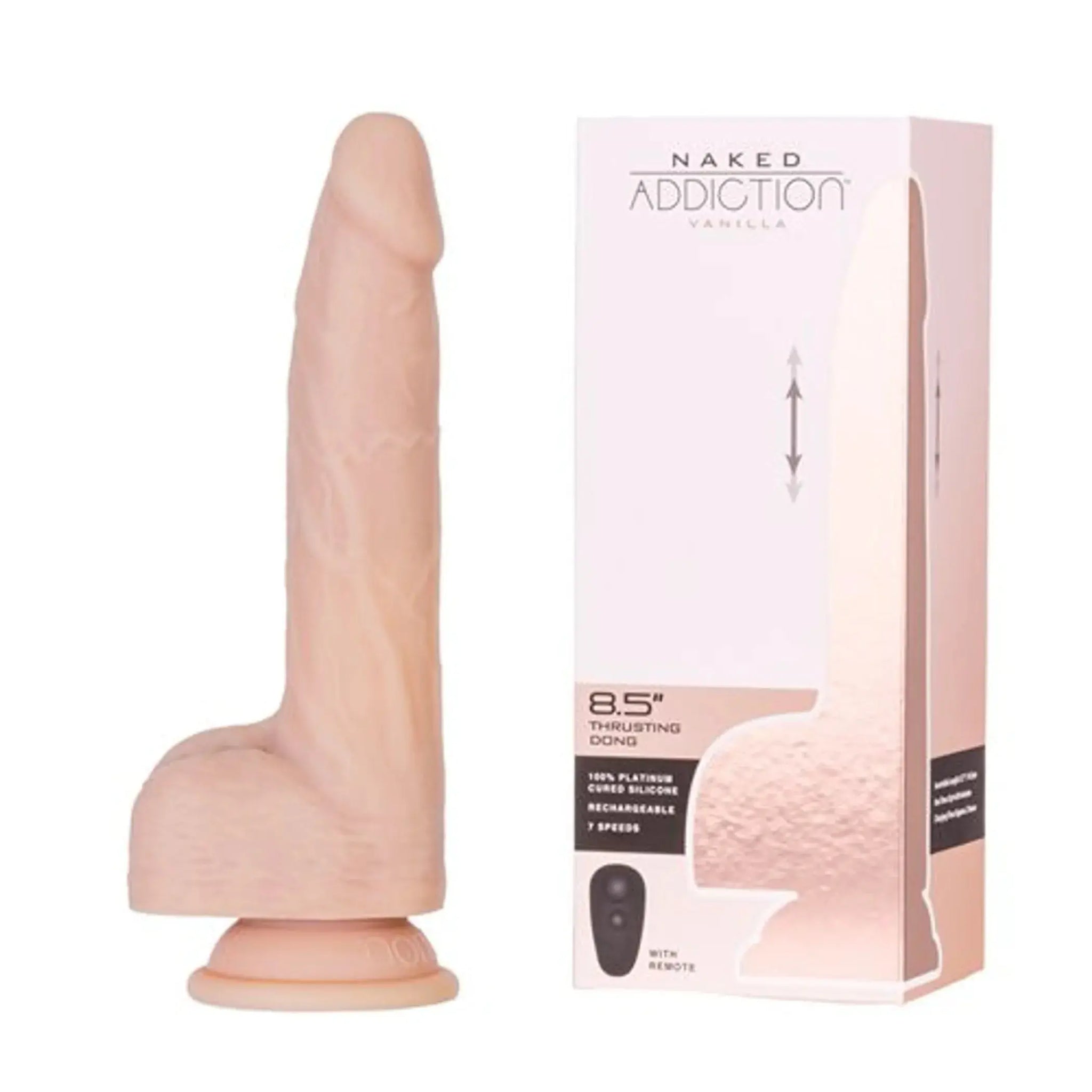 NAKED ADDICTION 8.5IN MAXIMUM THRUSTING & VIBRATING DONG BMS Enterprises