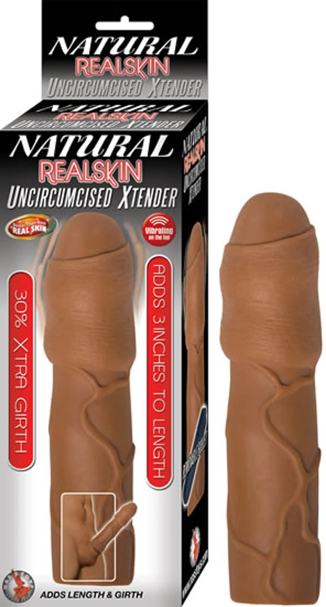 NATURAL REALSKIN UNCIRCUMCISED BROWN Nasstoys