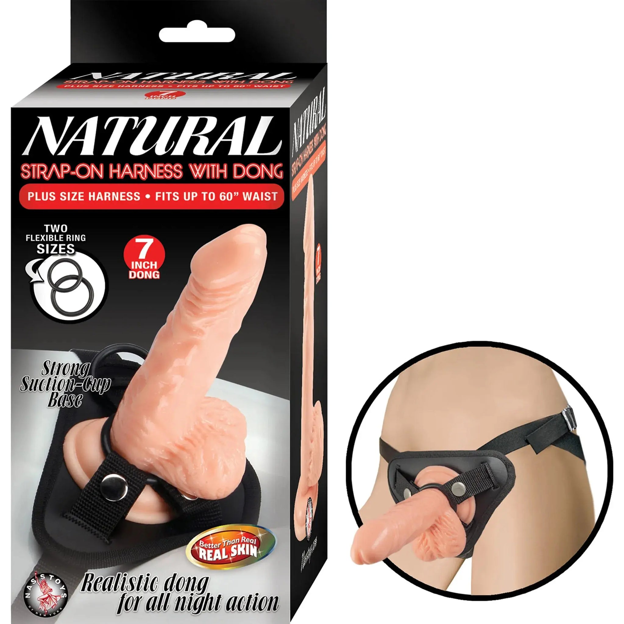 NATURAL STRAP-ON HARNESS W/ DONG Nasstoys