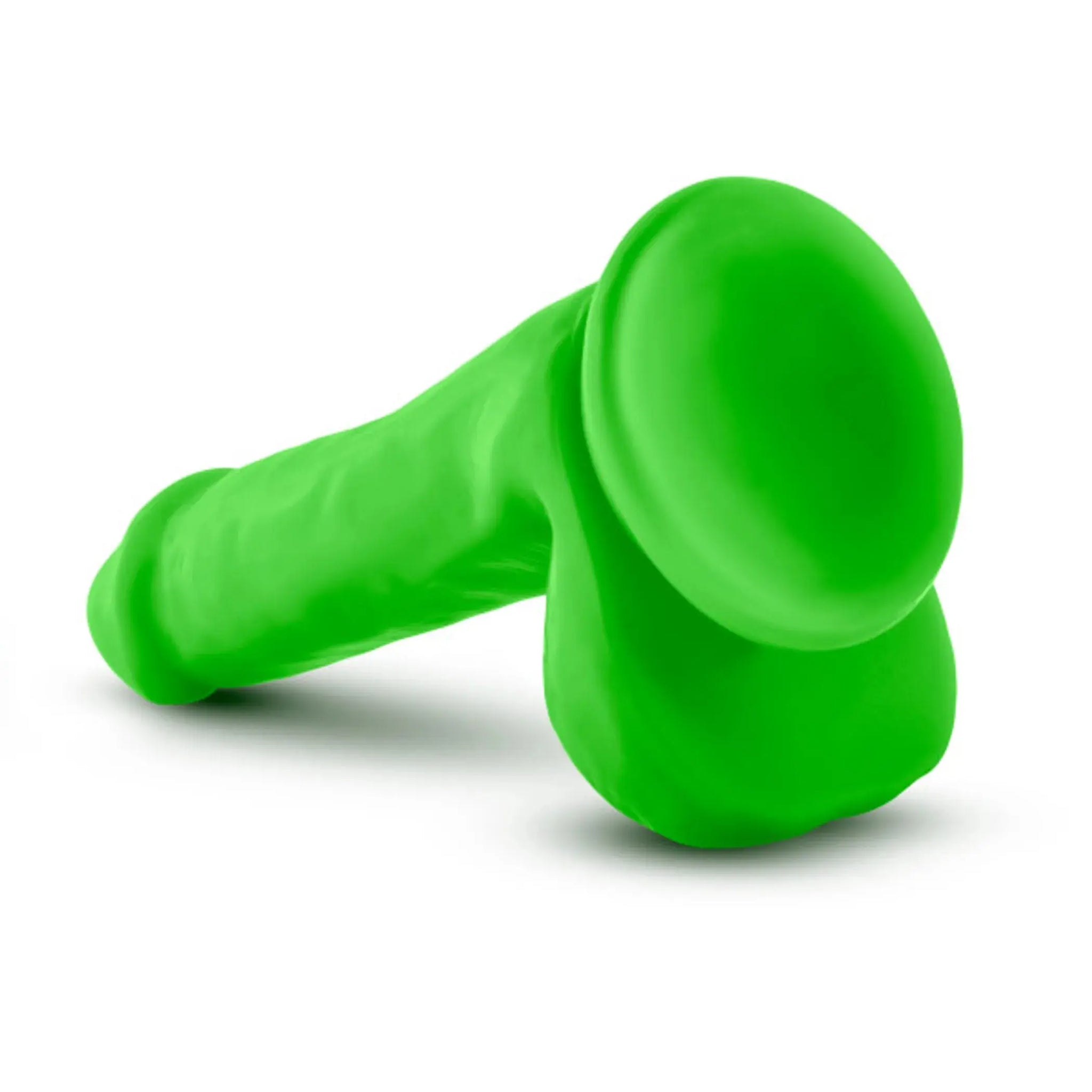 NEO ELITE 6IN SILICONE DUAL DENSITY COCK W/ BALLS NEON GREEN Blush Novelties